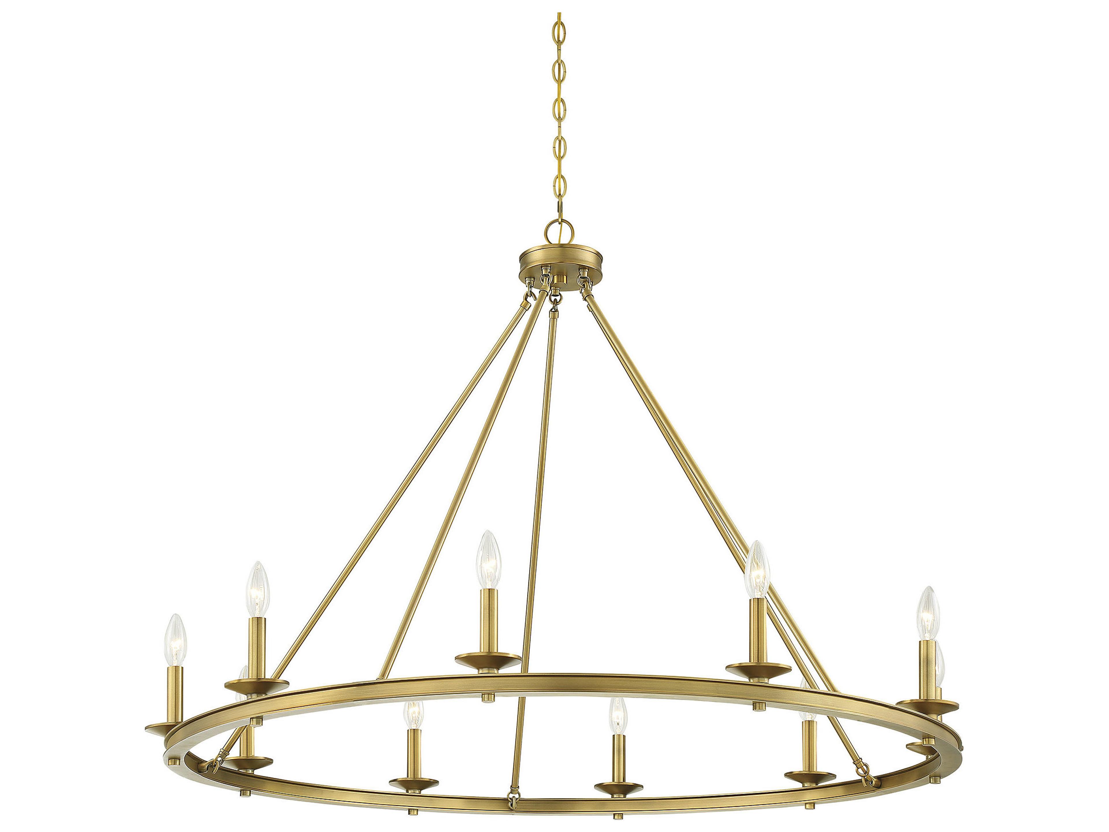 Savoy House Middleton 10-Light Warm Brass Candelabra Chandelier