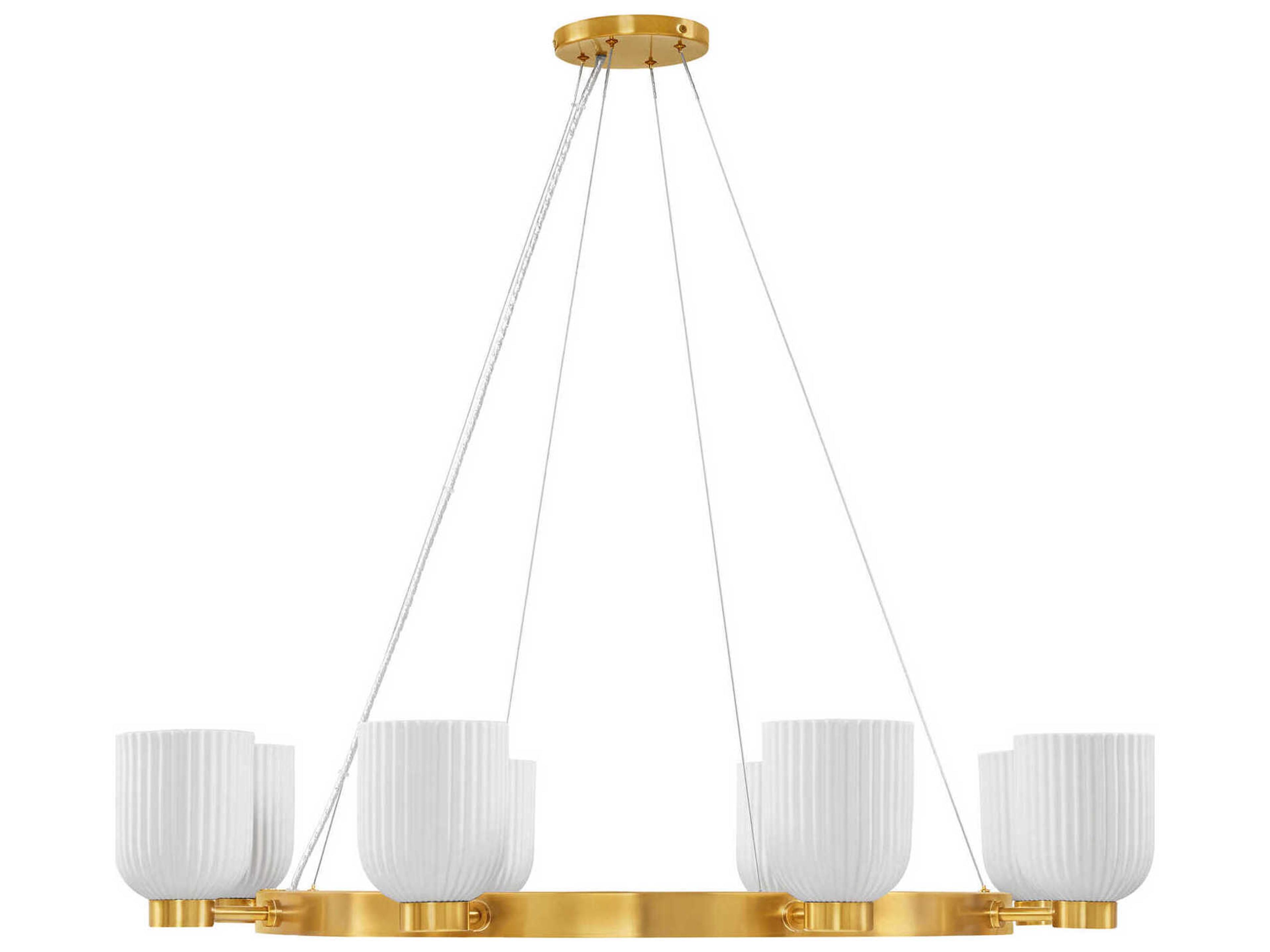 Savoy House Isla Blanca 8-Light Warm Brass Chandelier