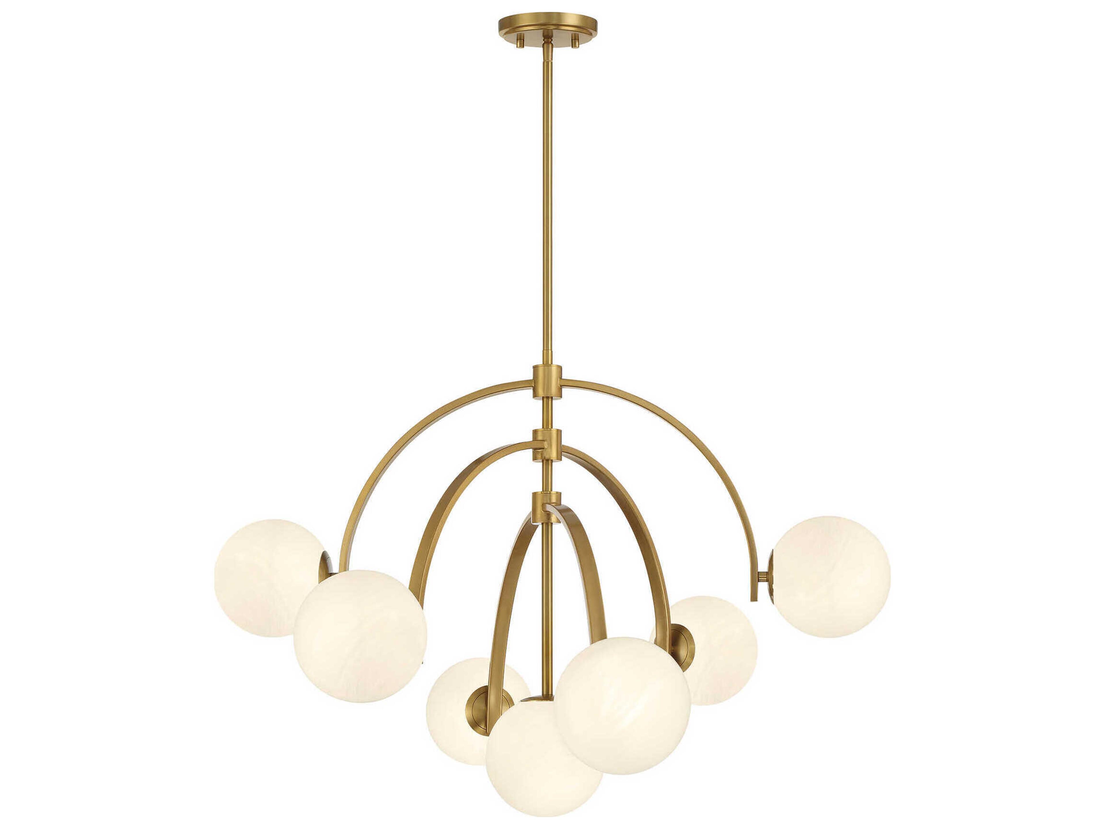 Marias 7-Light Warm Brass Globe Chandelier