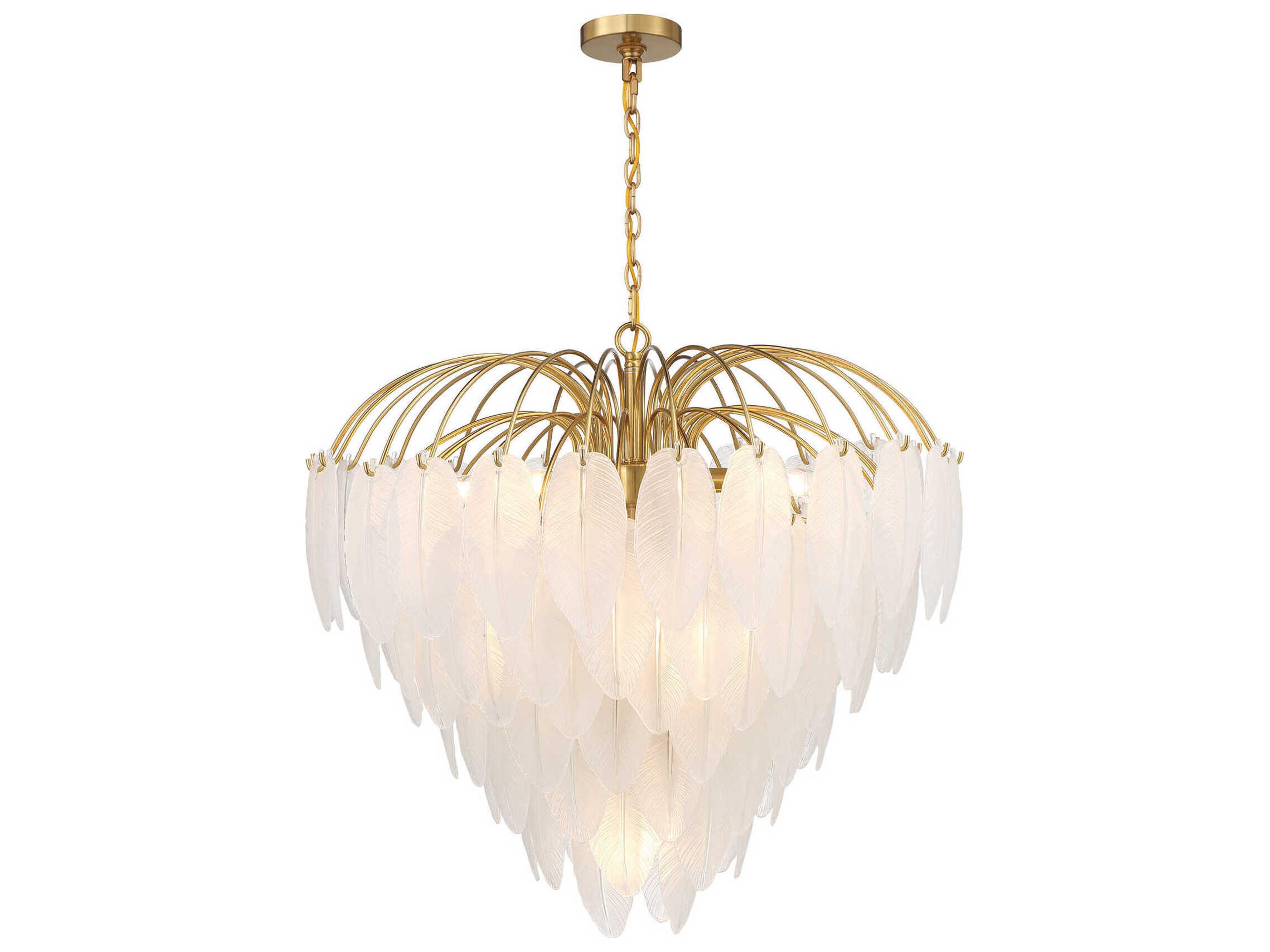 Boa 9-Light Warm Brass Chandelier