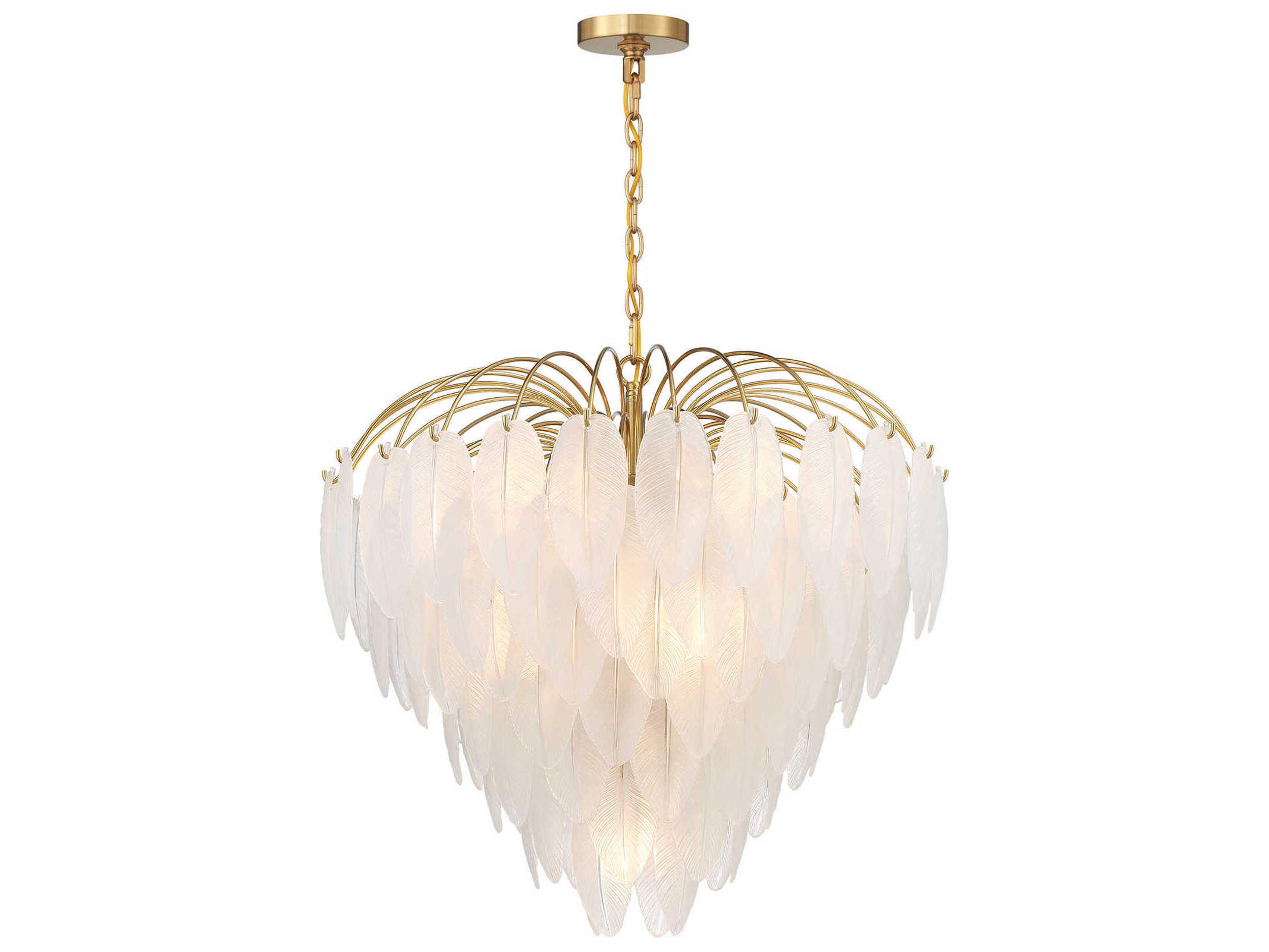 Savoy House Boa 9-Light Warm Brass Chandelier