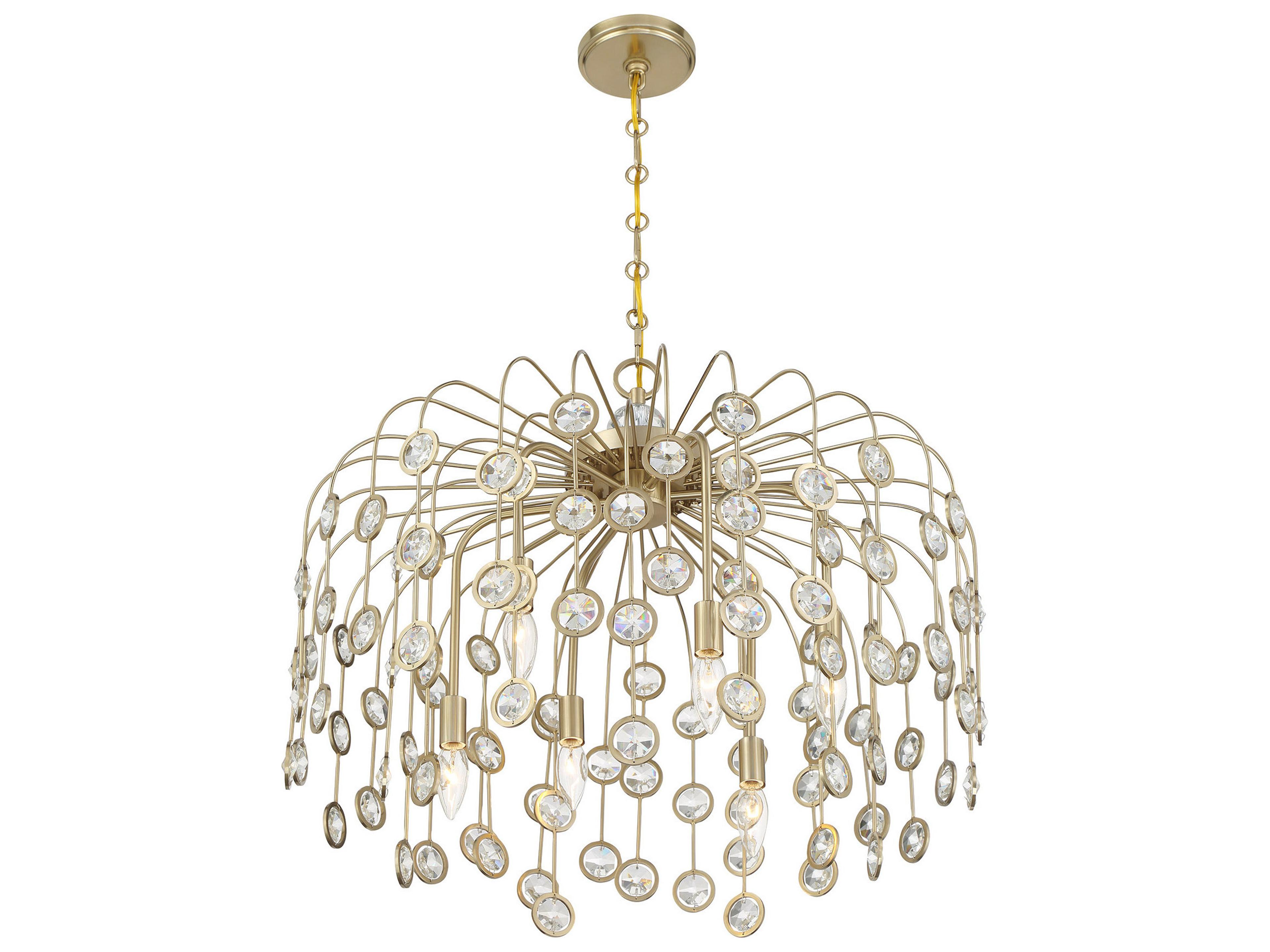 Savoy House Irina 6-Light Noble Brass Chandelier