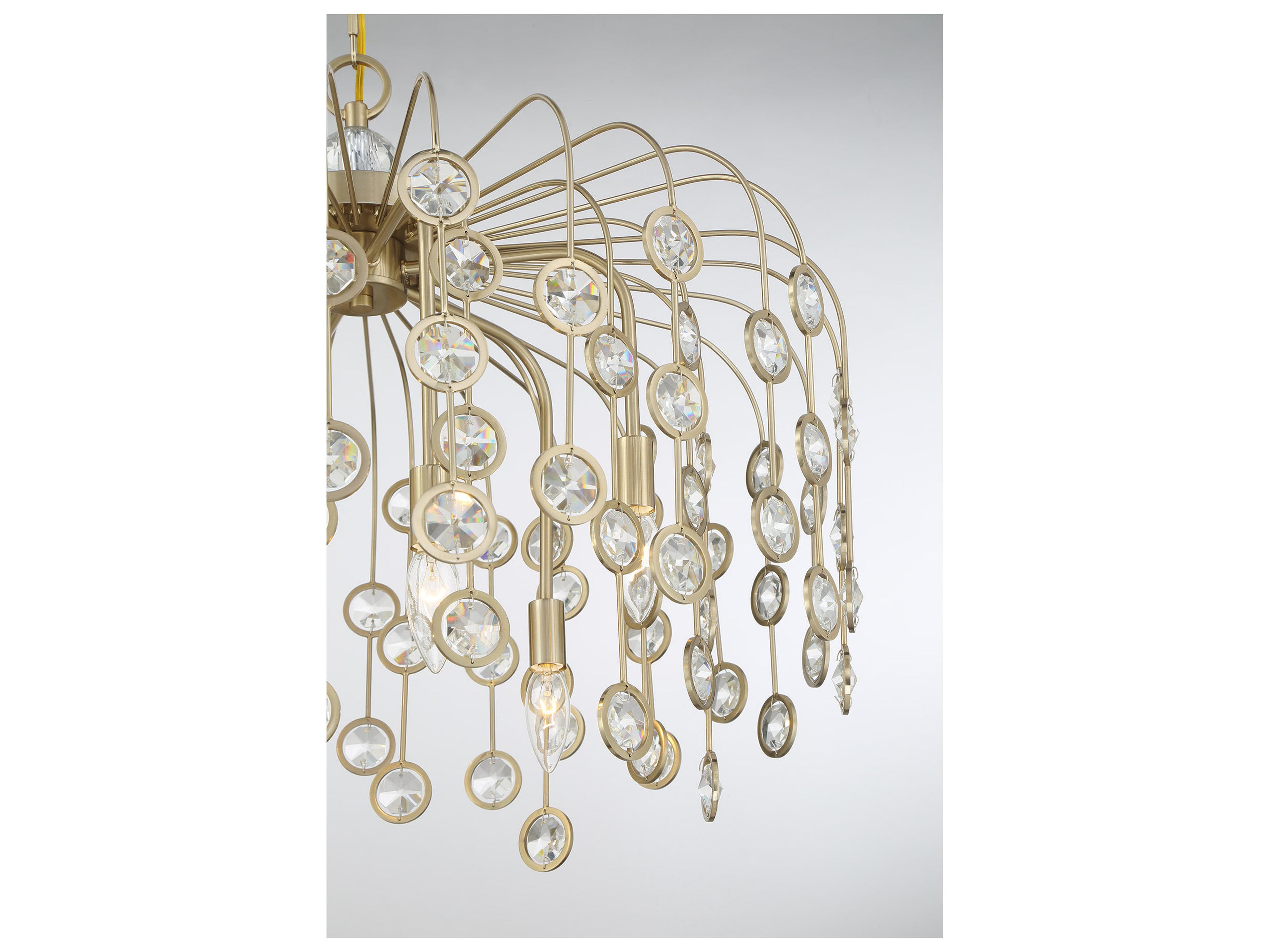 Savoy House Irina 6-Light Noble Brass Chandelier