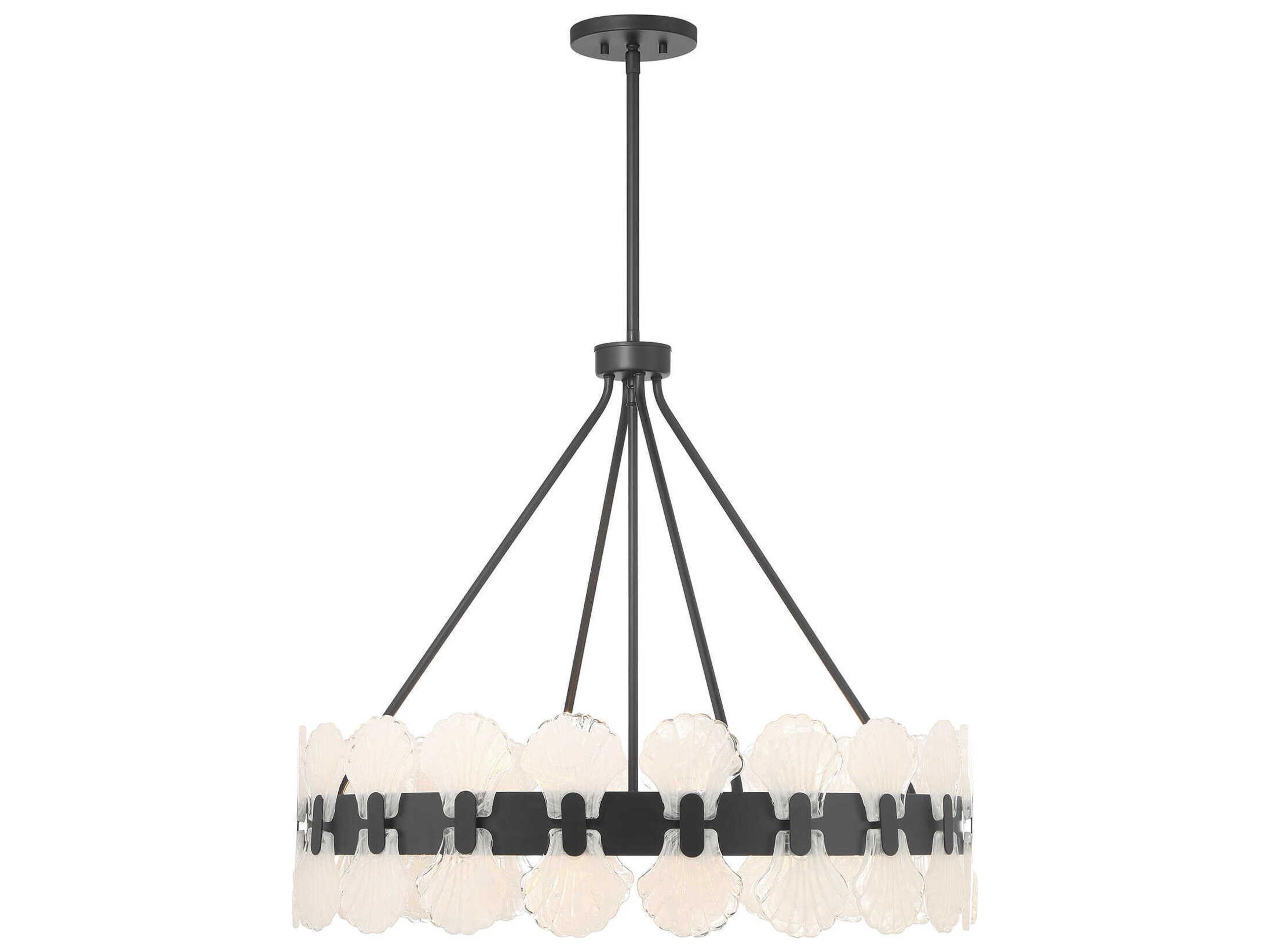 Bancroft 6-Light Matte Black Round Chandelier