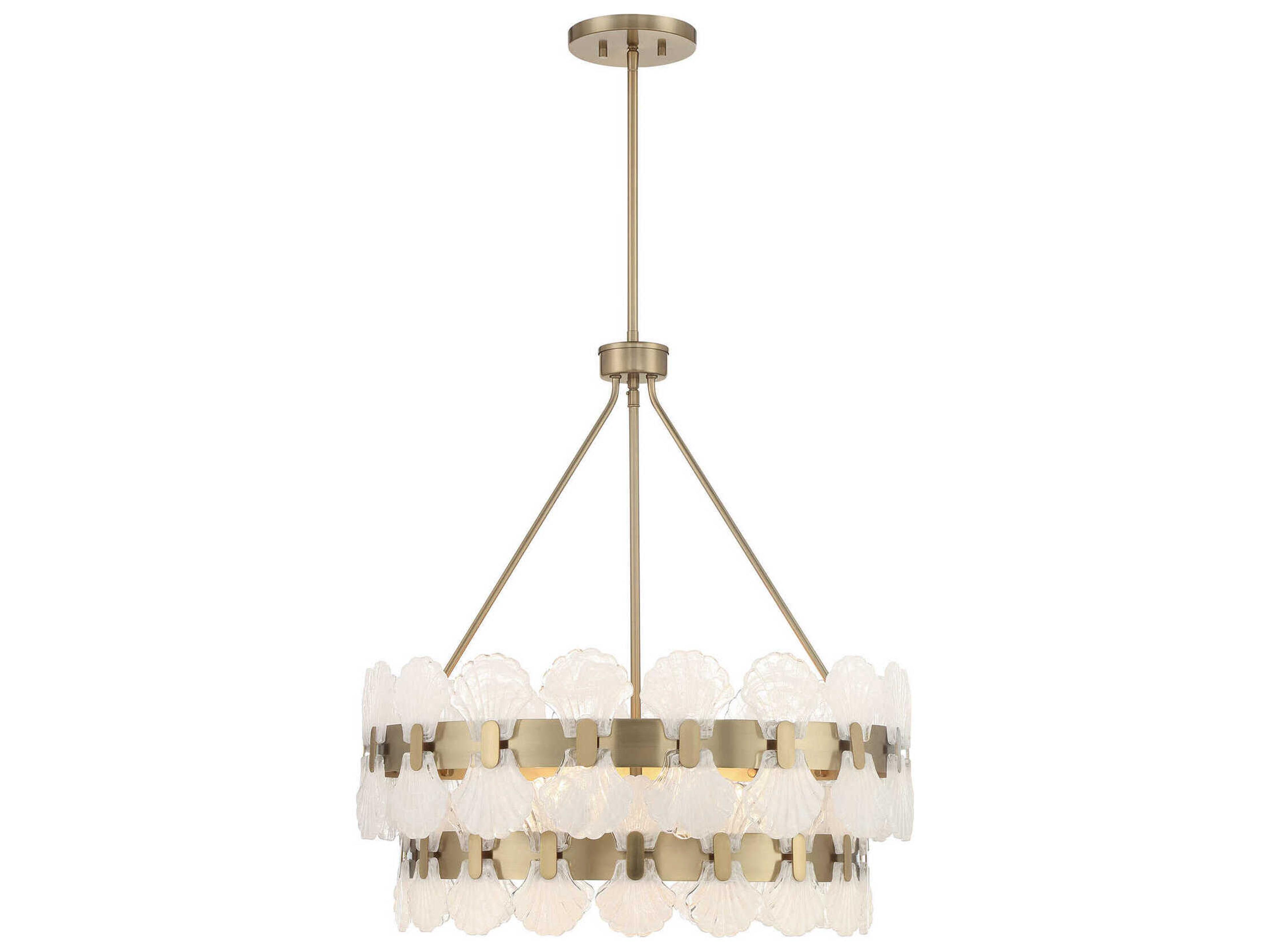 Bancroft 5-Light Noble Brass Drum Round Chandelier