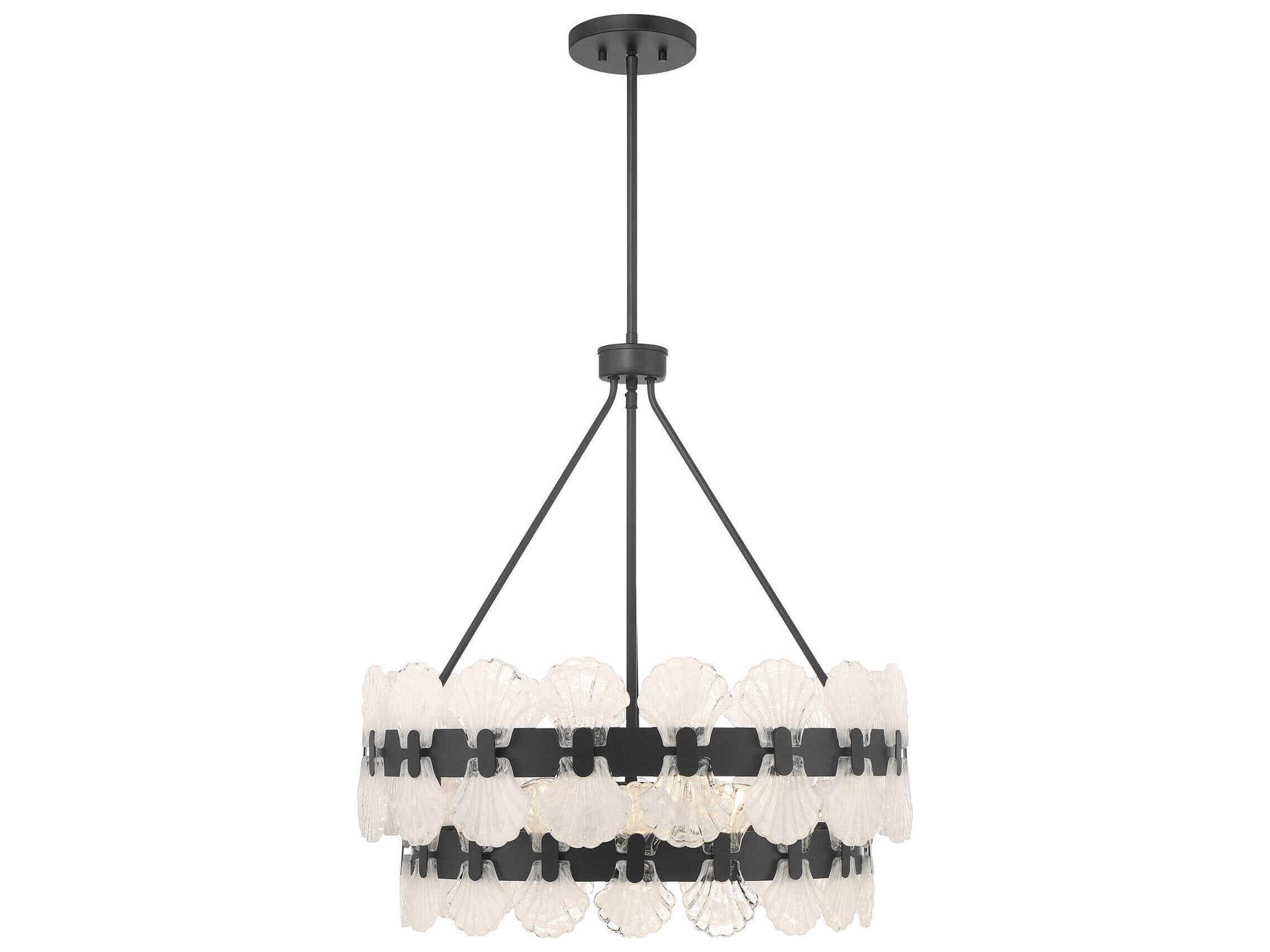 Bancroft 5-Light Matte Black Drum Round Chandelier