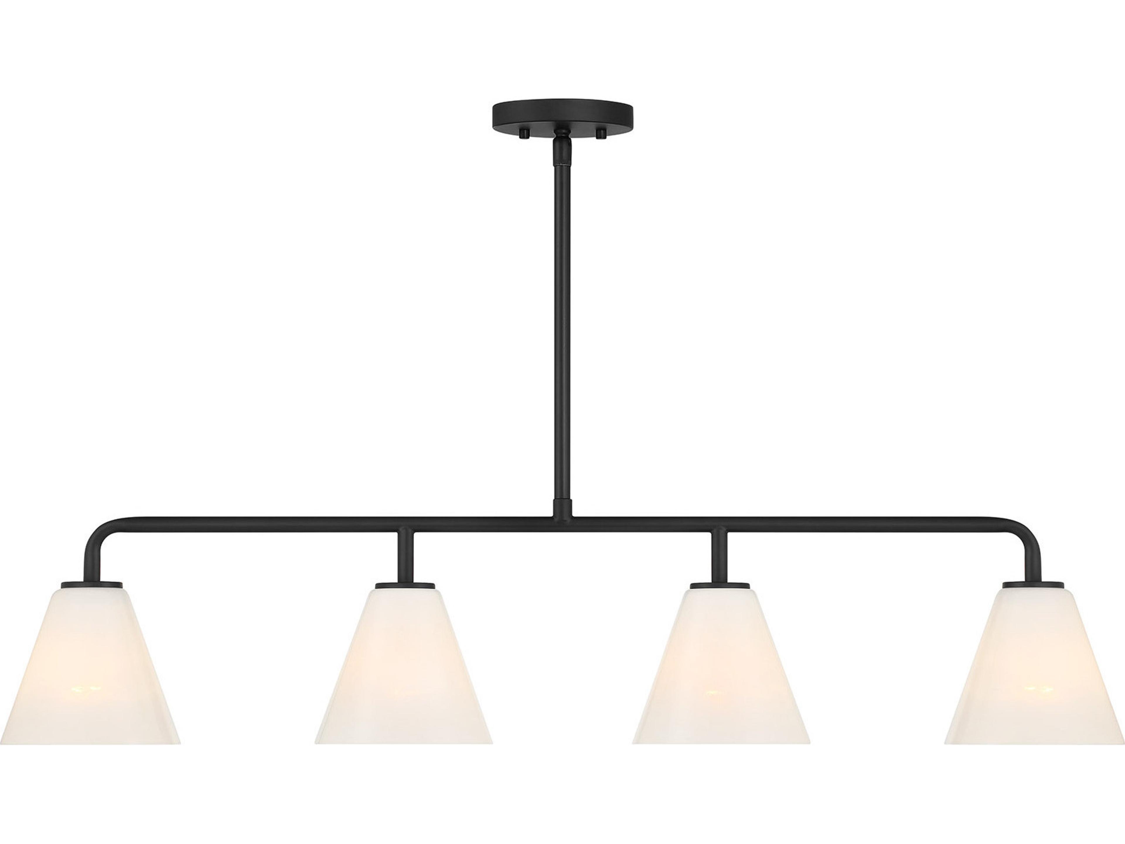 Blair 4-Light Matte Black Island Pendant