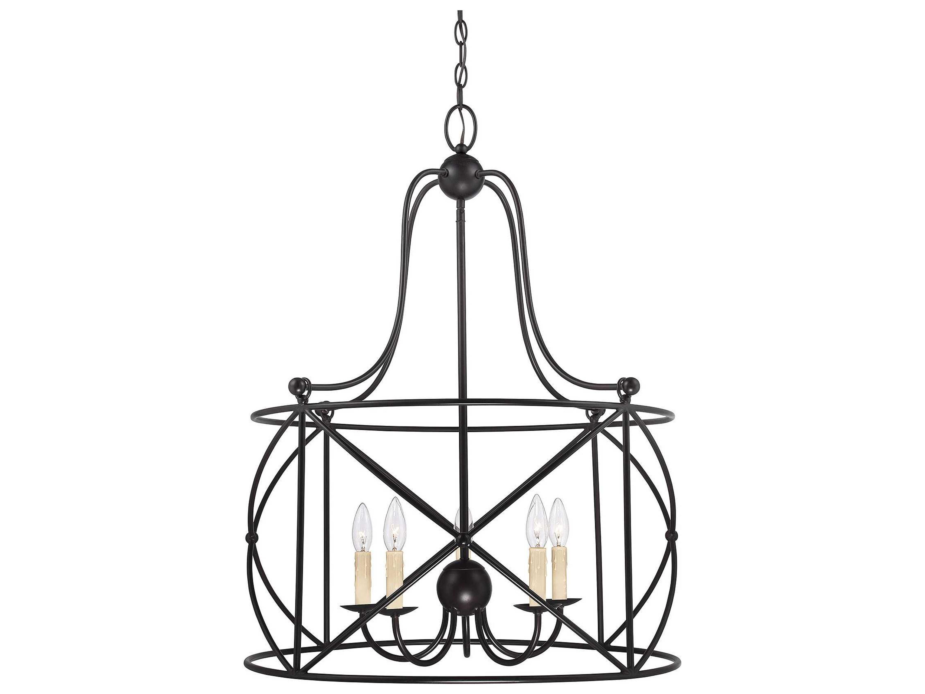 Savoy House Seneca 5-Light English Bronze Candelabra Chandelier