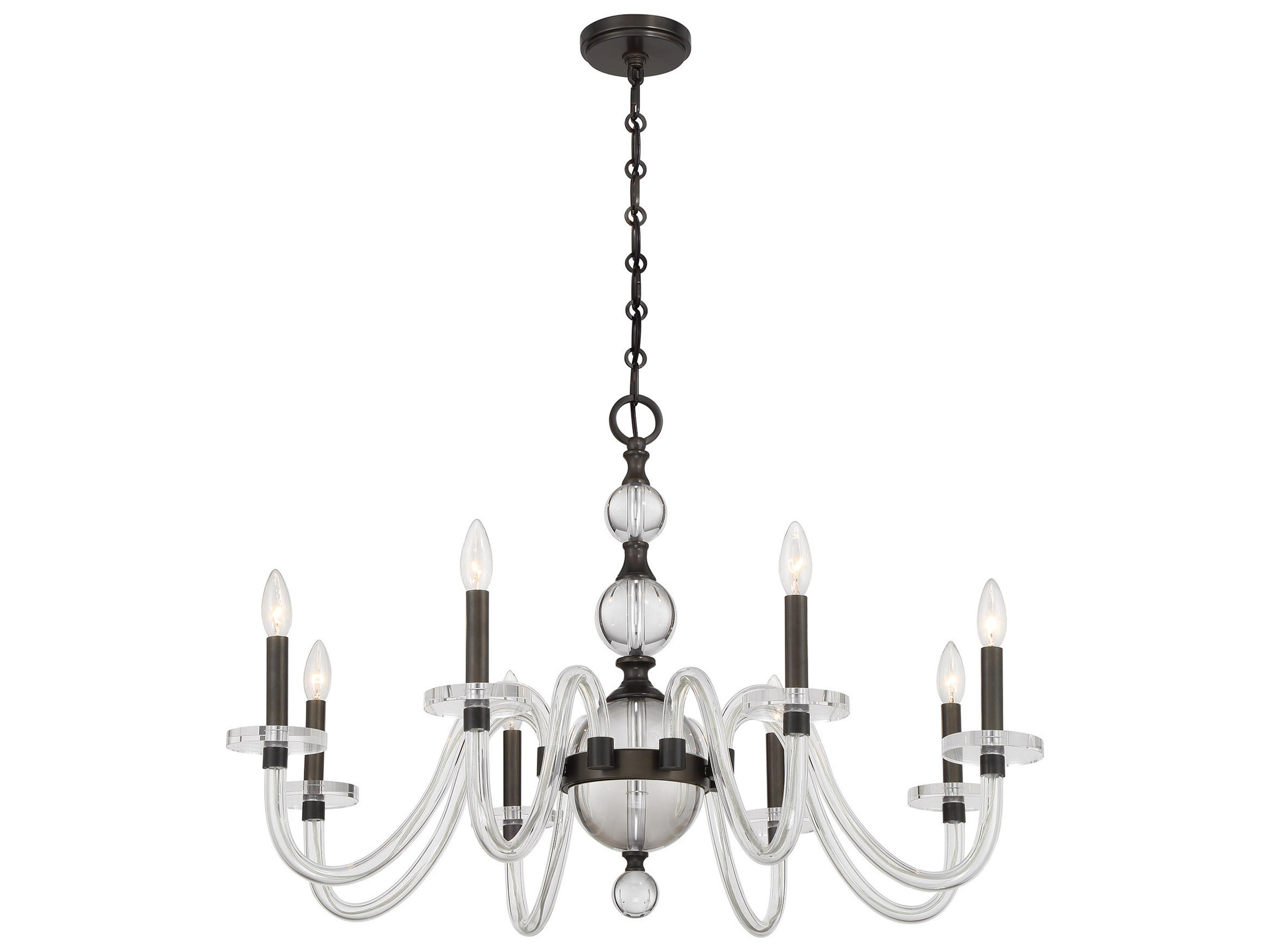 Savoy House Aragon 8-Light Mediterranean Bronze Traditional Candelabra Chandelier