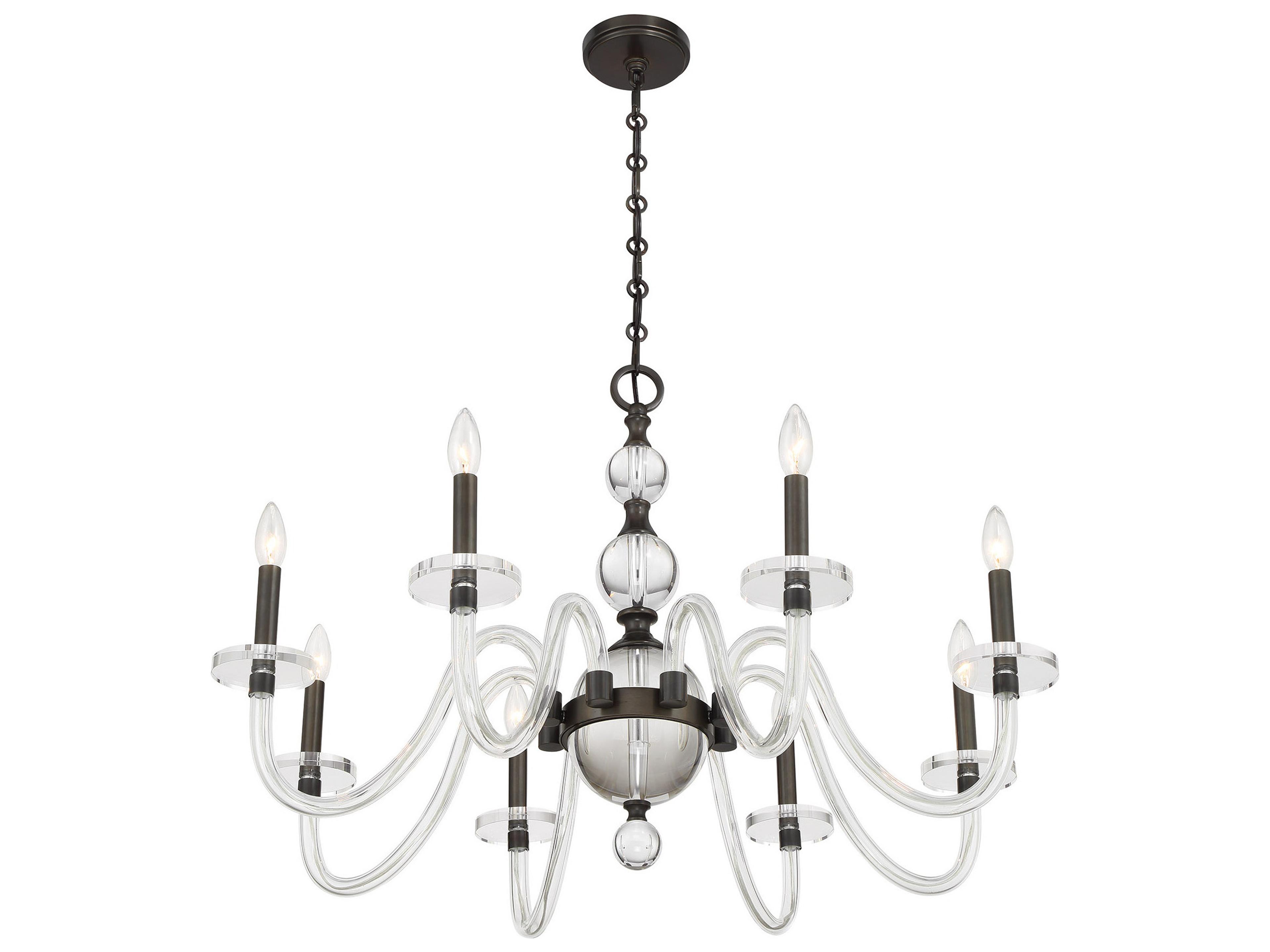 Savoy House Aragon 8-Light Mediterranean Bronze Traditional Candelabra Chandelier