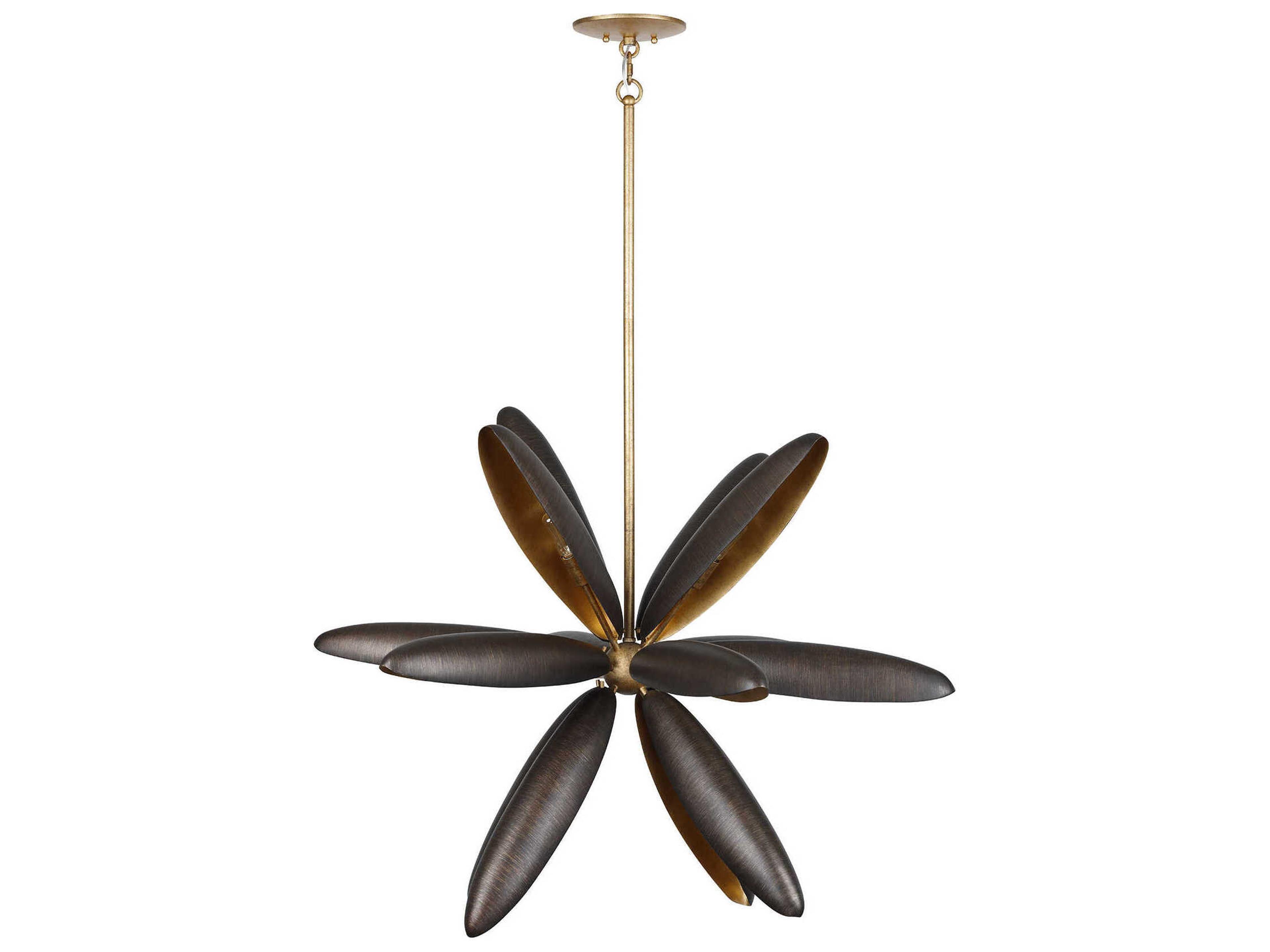 Savoy House Estrella Del Mar 14-Light Centura Burnished Gold Black Sputnik Chandelier
