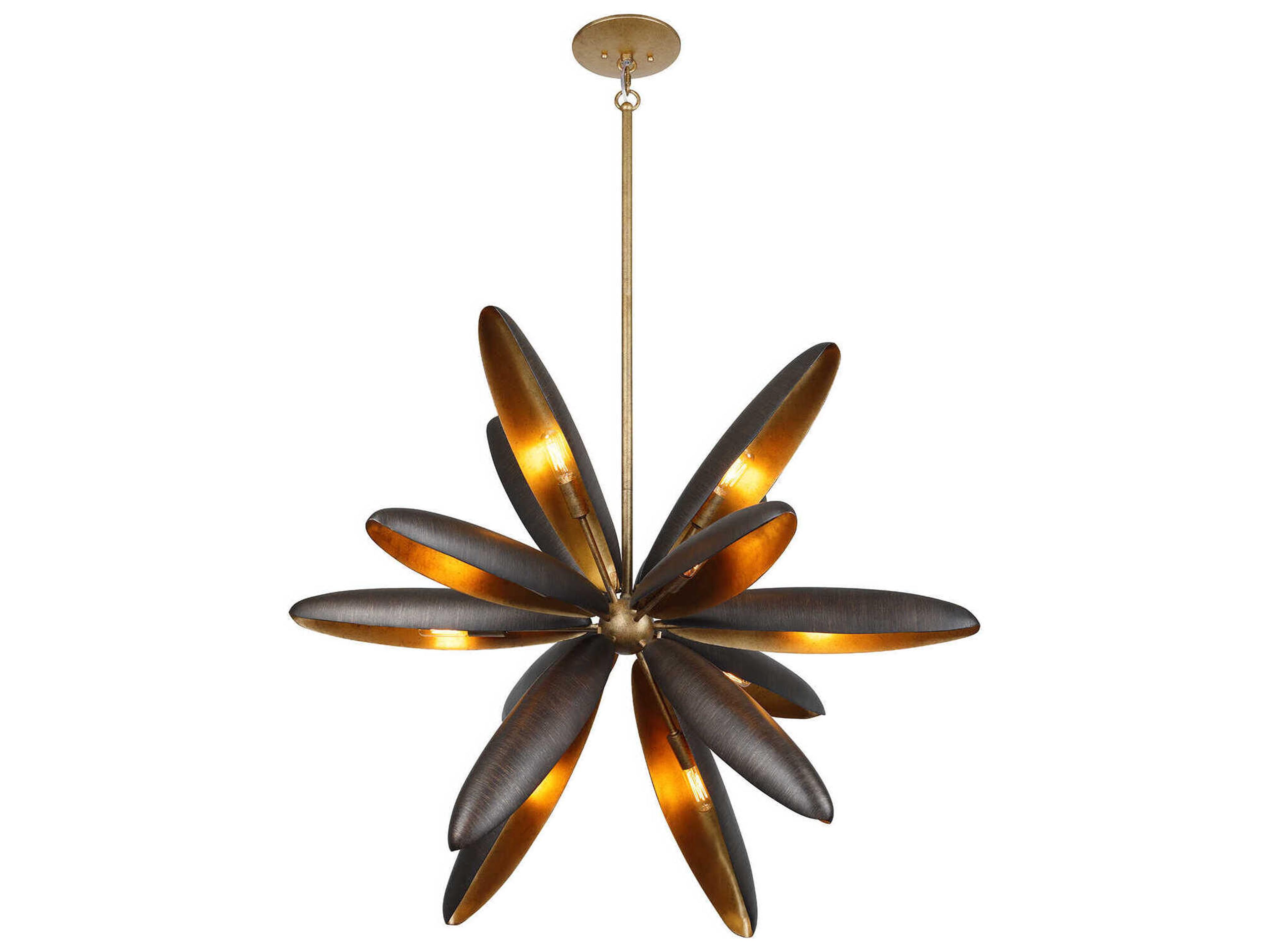 Savoy House Estrella Del Mar 14-Light Centura Burnished Gold Black Sputnik Chandelier