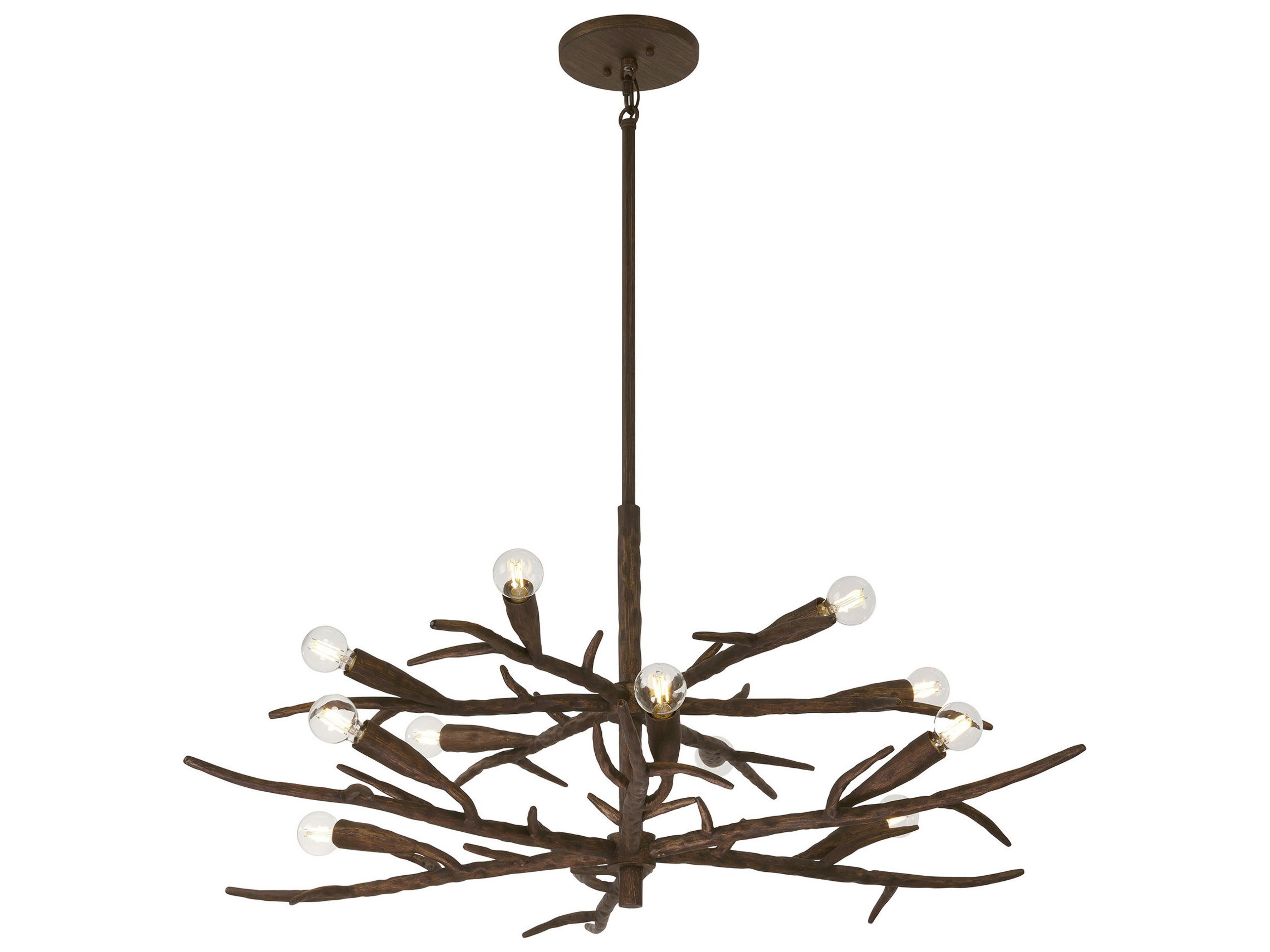 Savoy House Palisades 12-Light Bark Brown Chandelier
