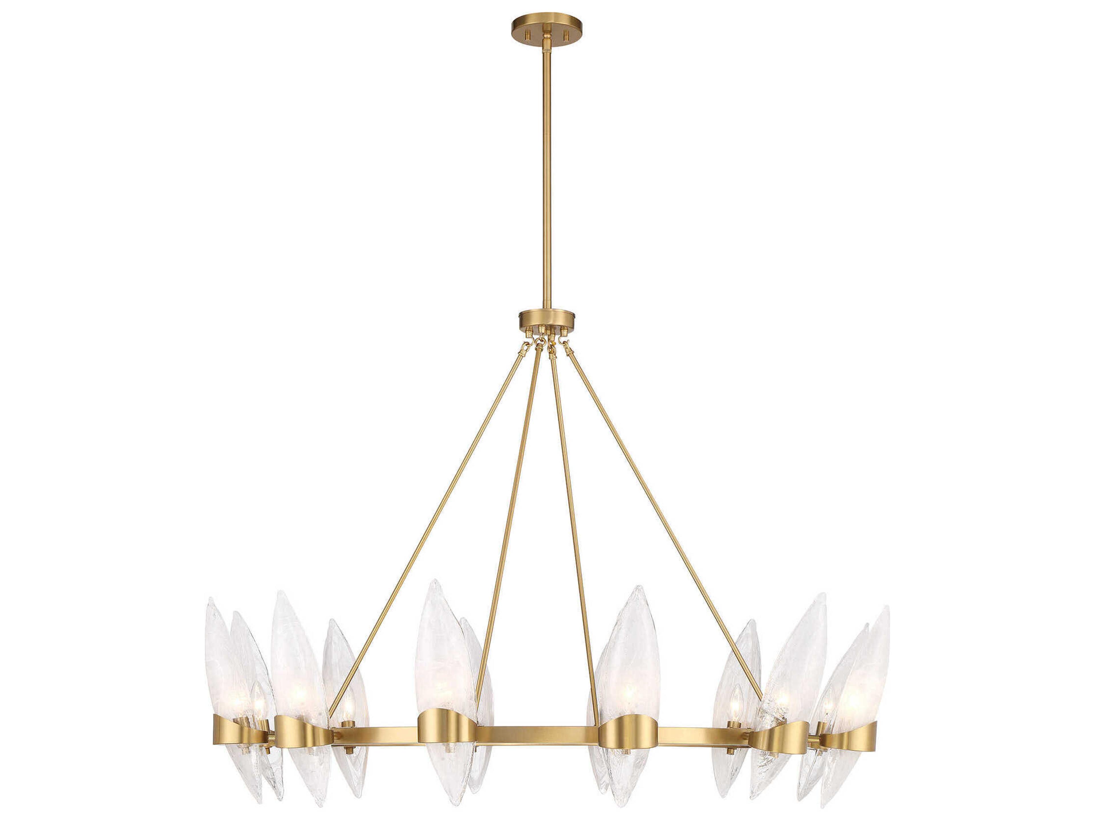 Nouvel 12-Light Warm Brass Chandelier