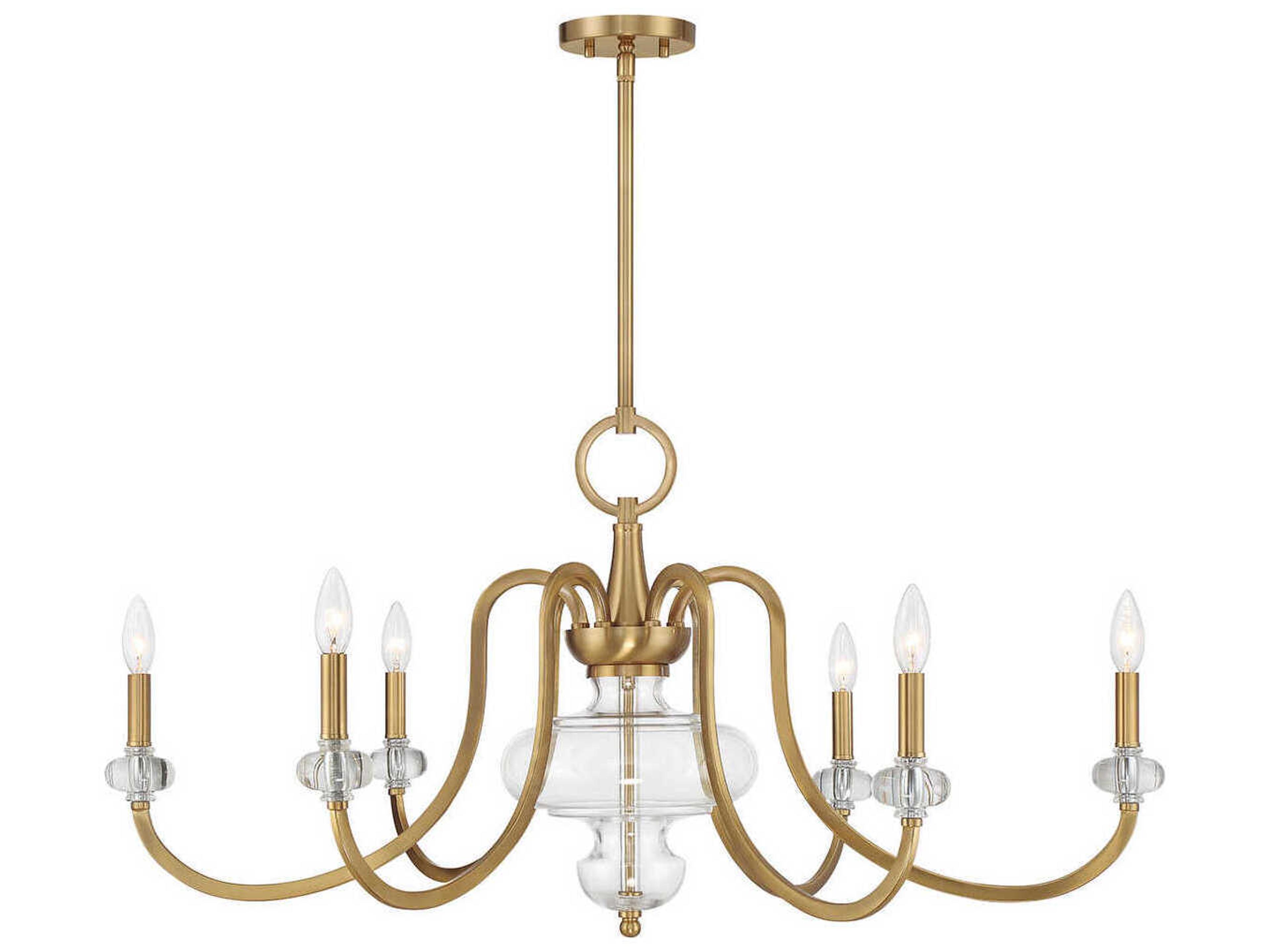 Bergdorf 6-Light Warm Brass Chandelier