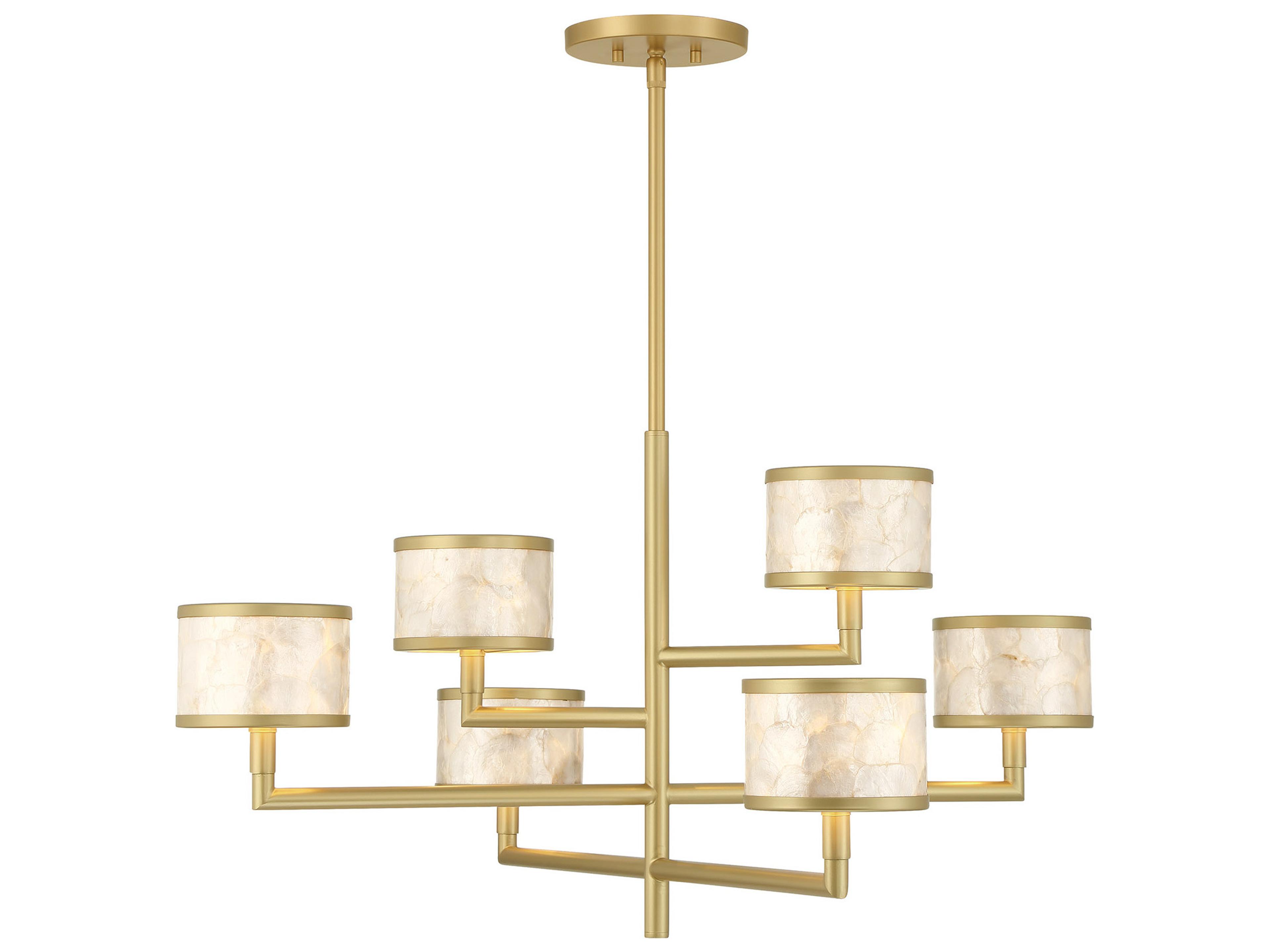 Mariquita 6-Light Spun Gold Tiered Chandelier