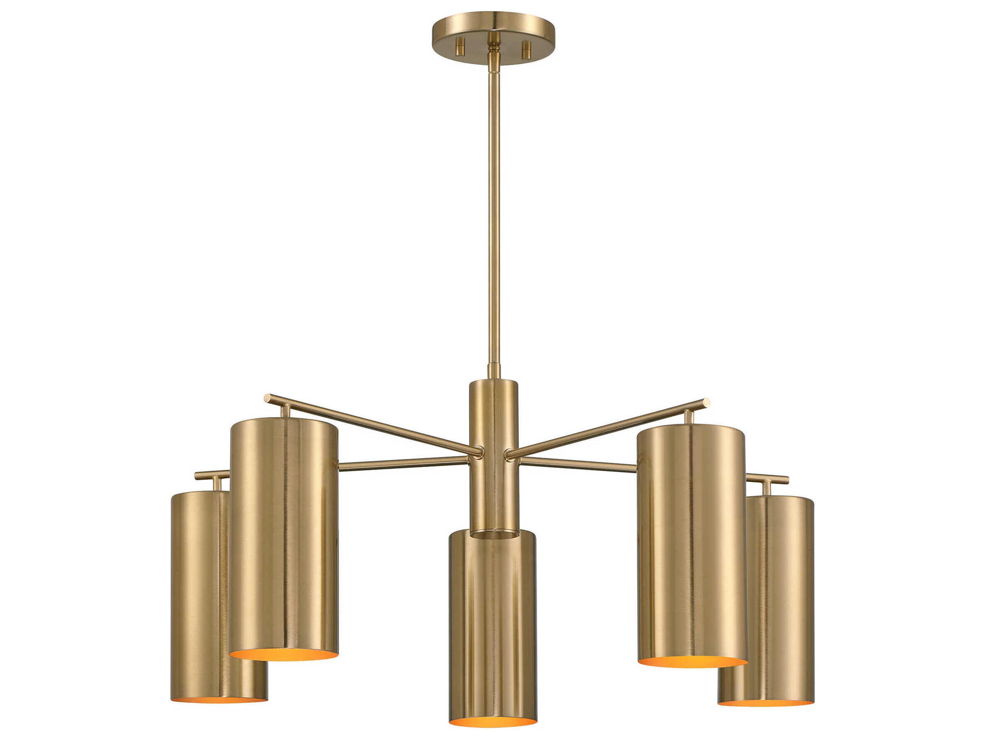 Lio 5-Light Noble Brass Chandelier