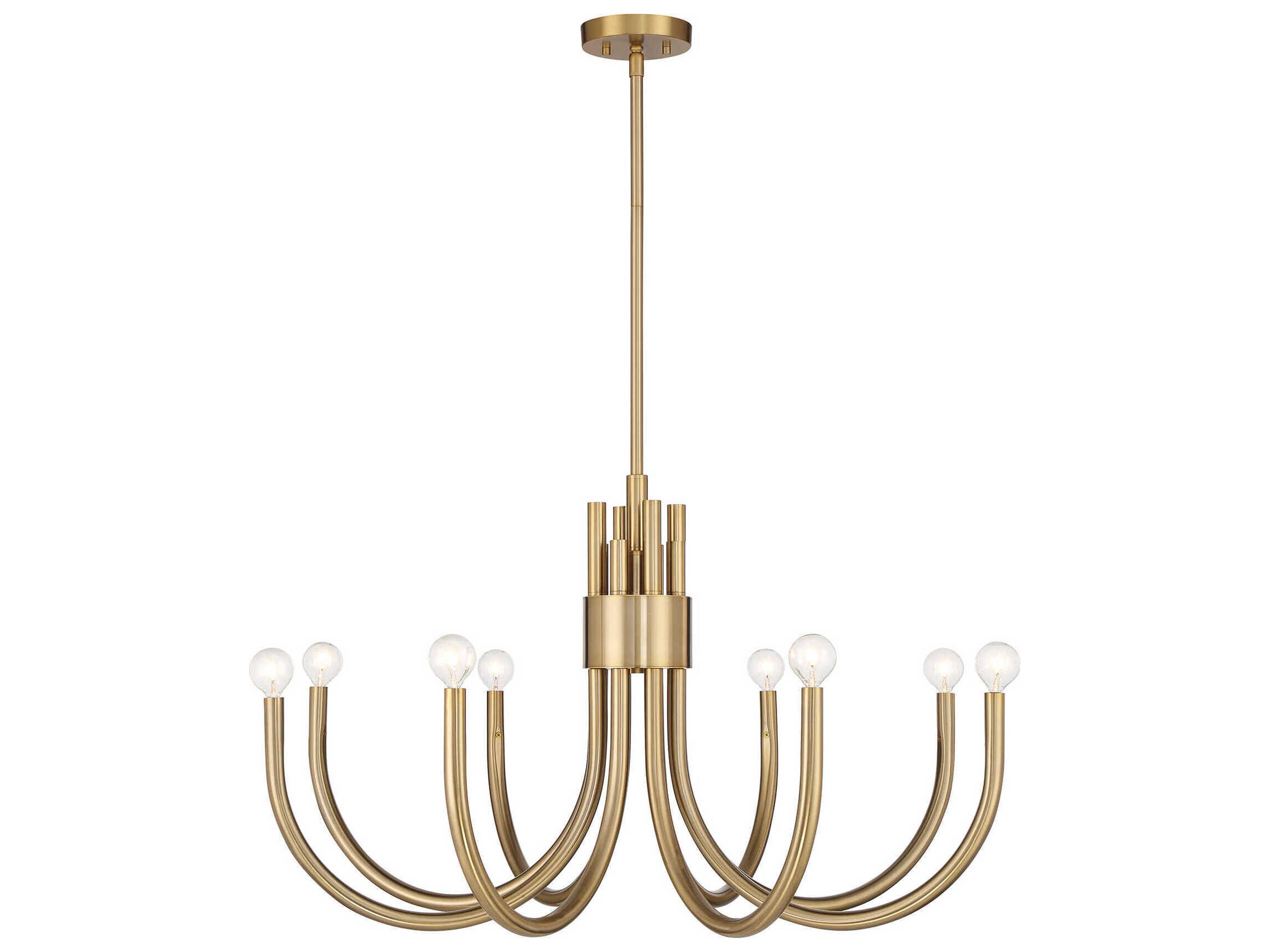 Sorrento 8-Light Noble Brass Chandelier