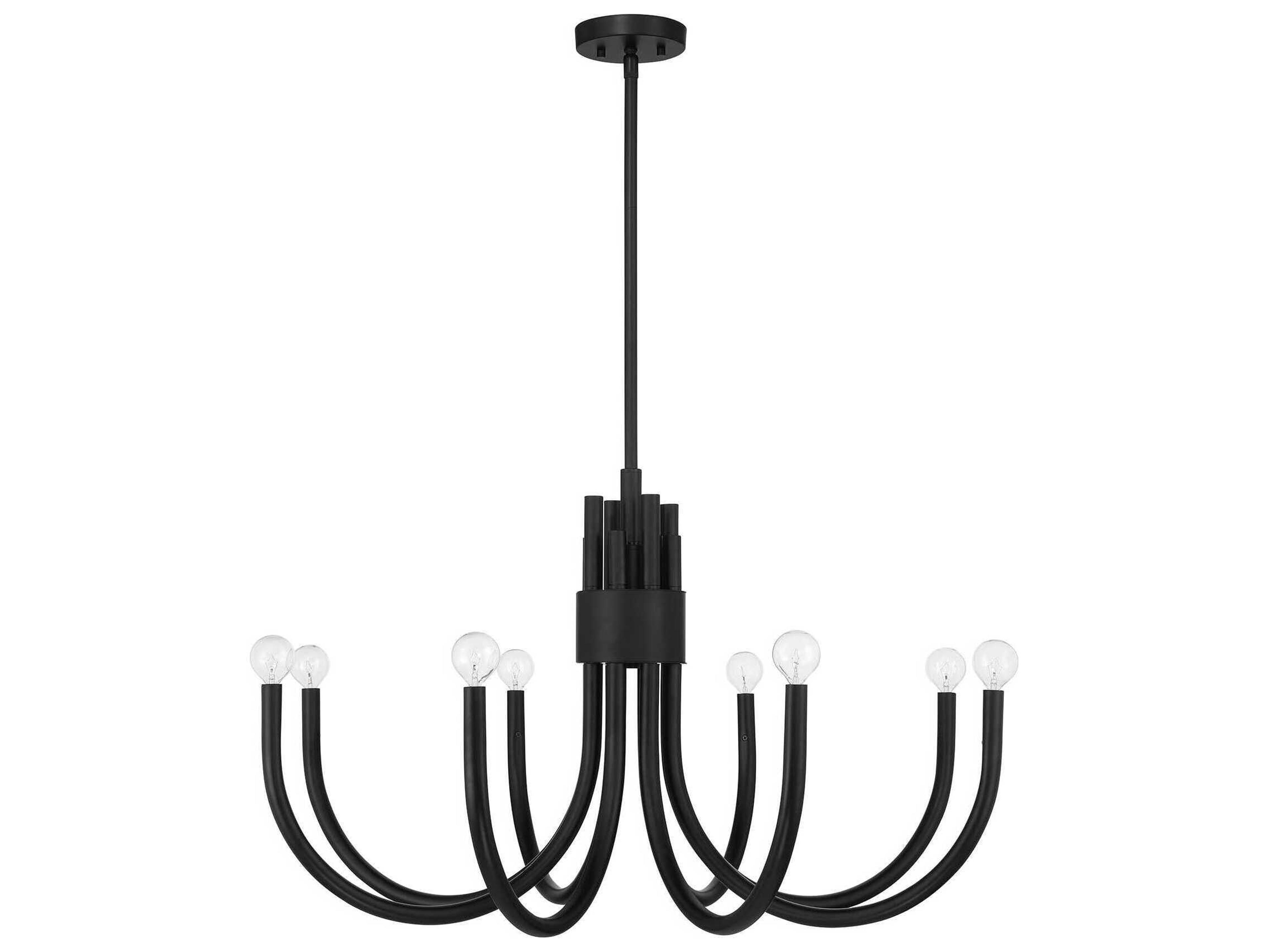 Savoy House Sorrento 8-Light Matte Black Chandelier
