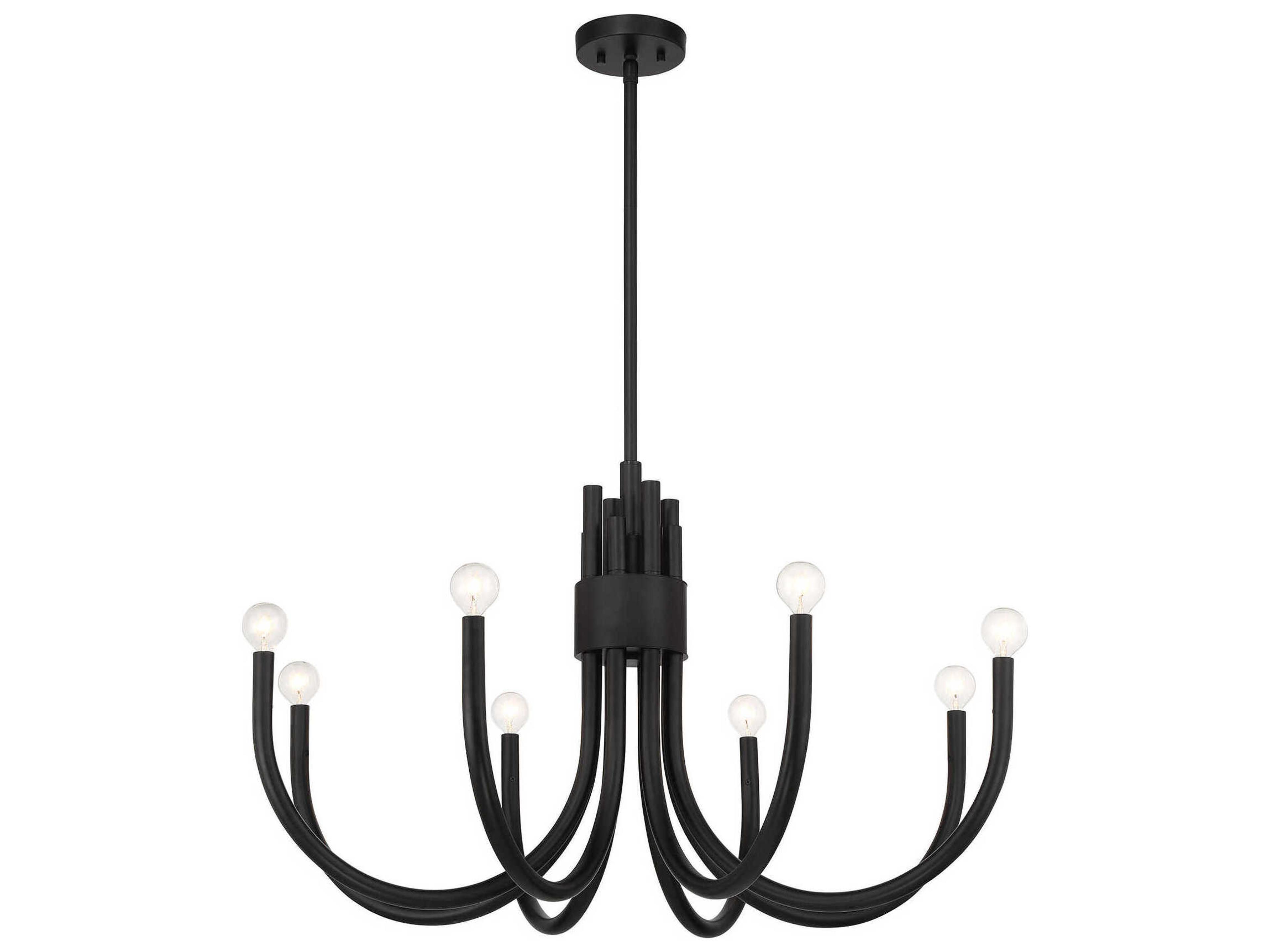 Savoy House Sorrento 8-Light Matte Black Chandelier