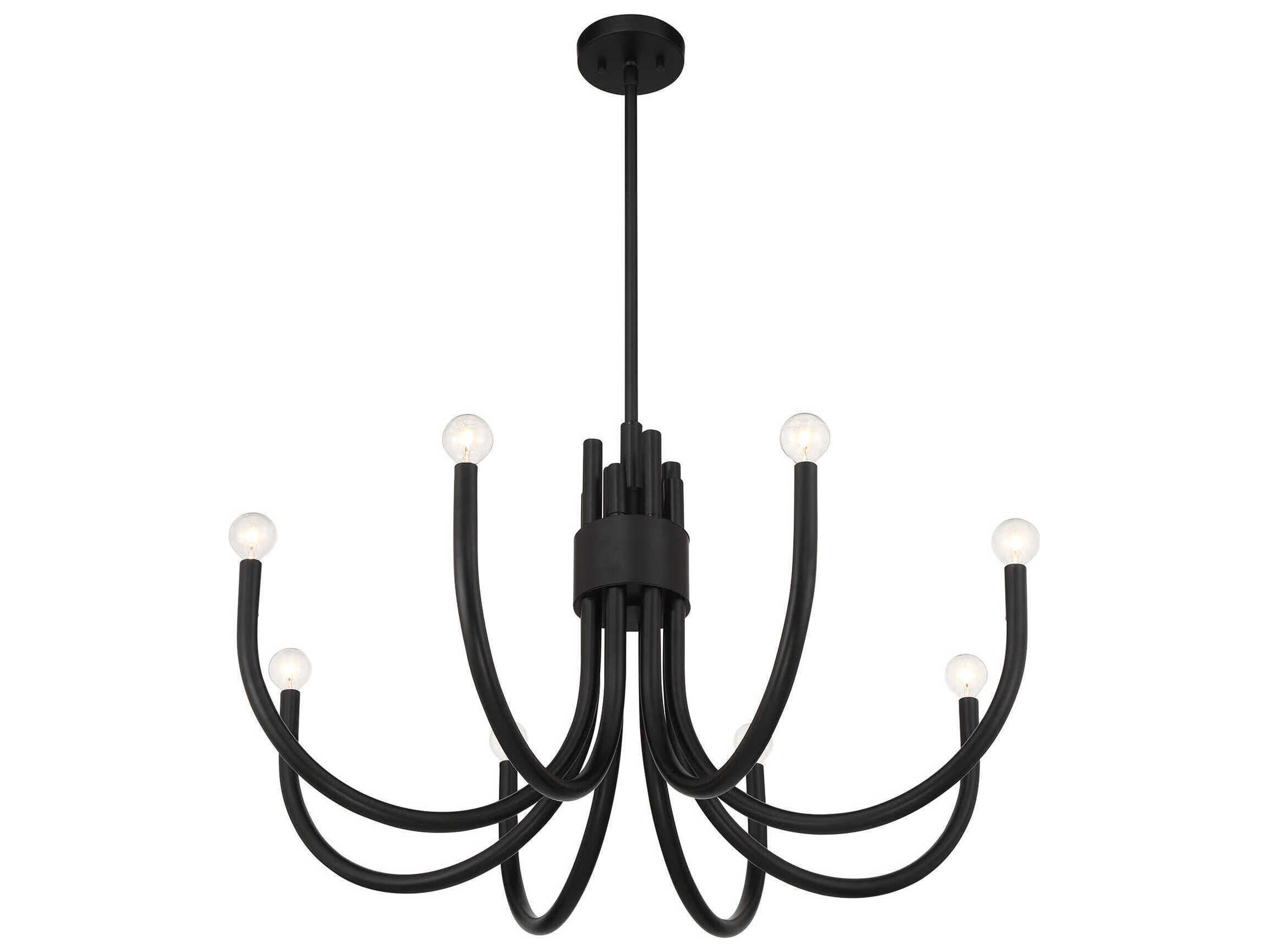 Savoy House Sorrento 8-Light Matte Black Chandelier