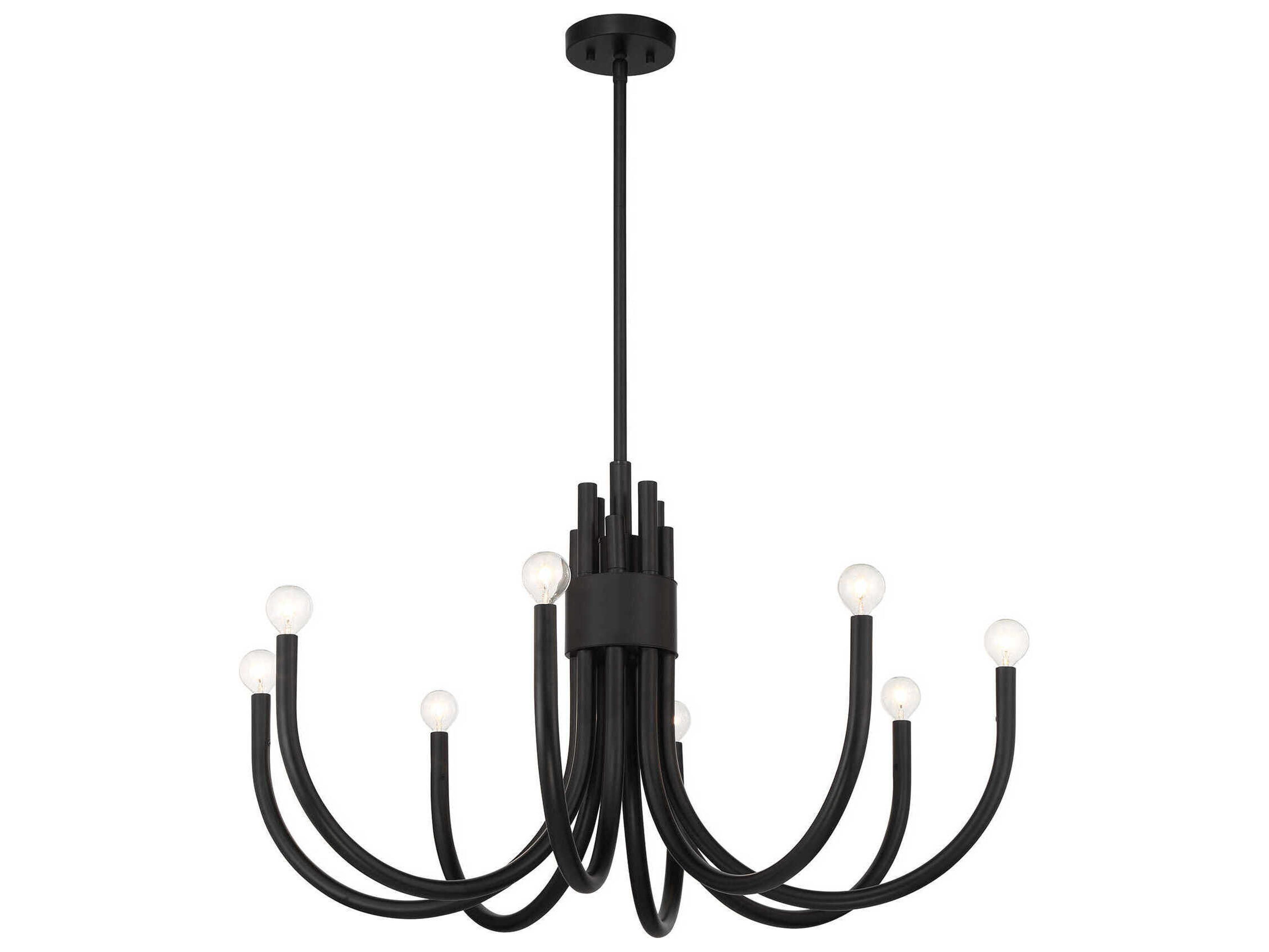 Savoy House Sorrento 8-Light Matte Black Chandelier