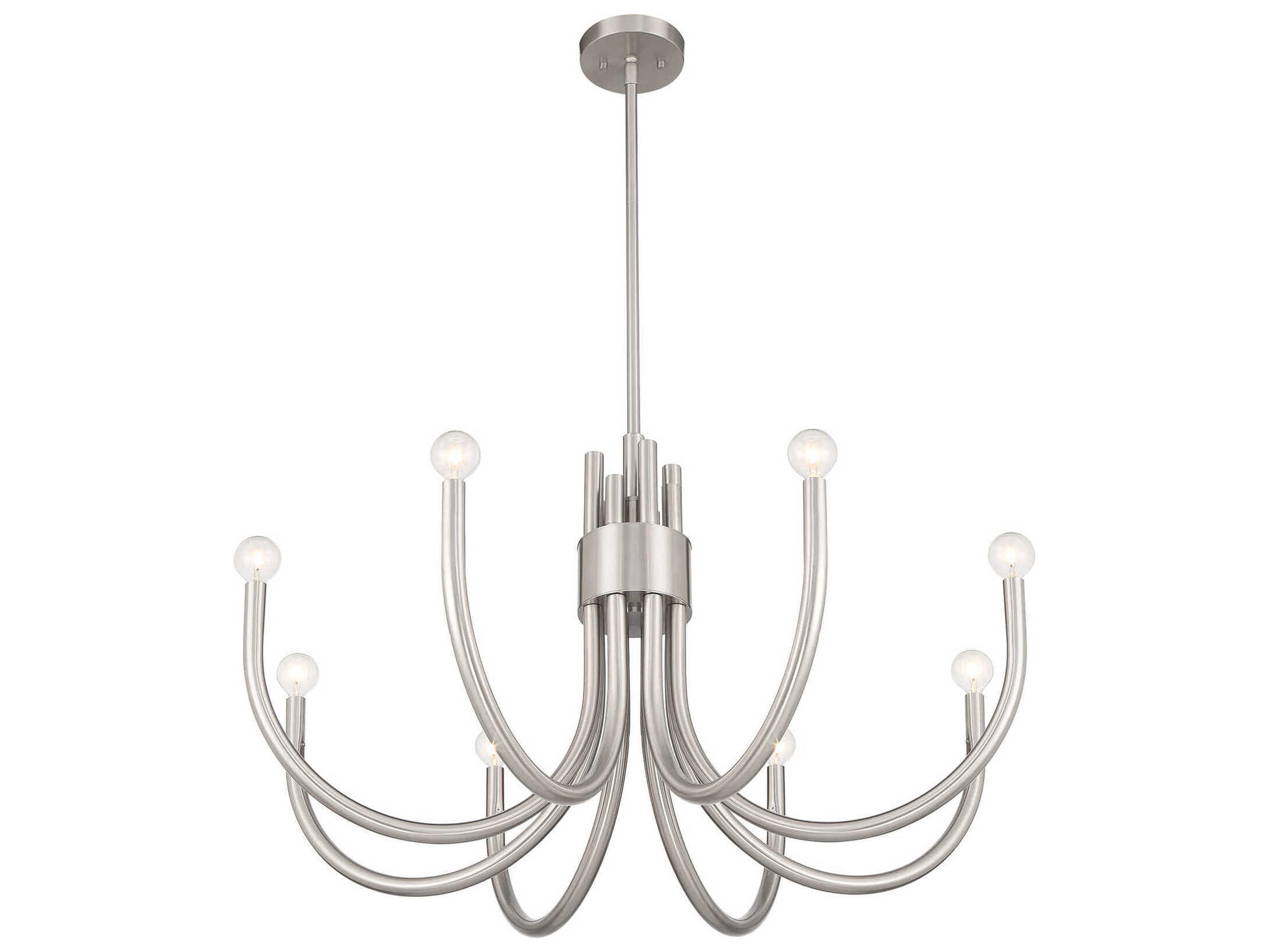 Savoy House Sorrento 8-Light Satin Nickel Chandelier