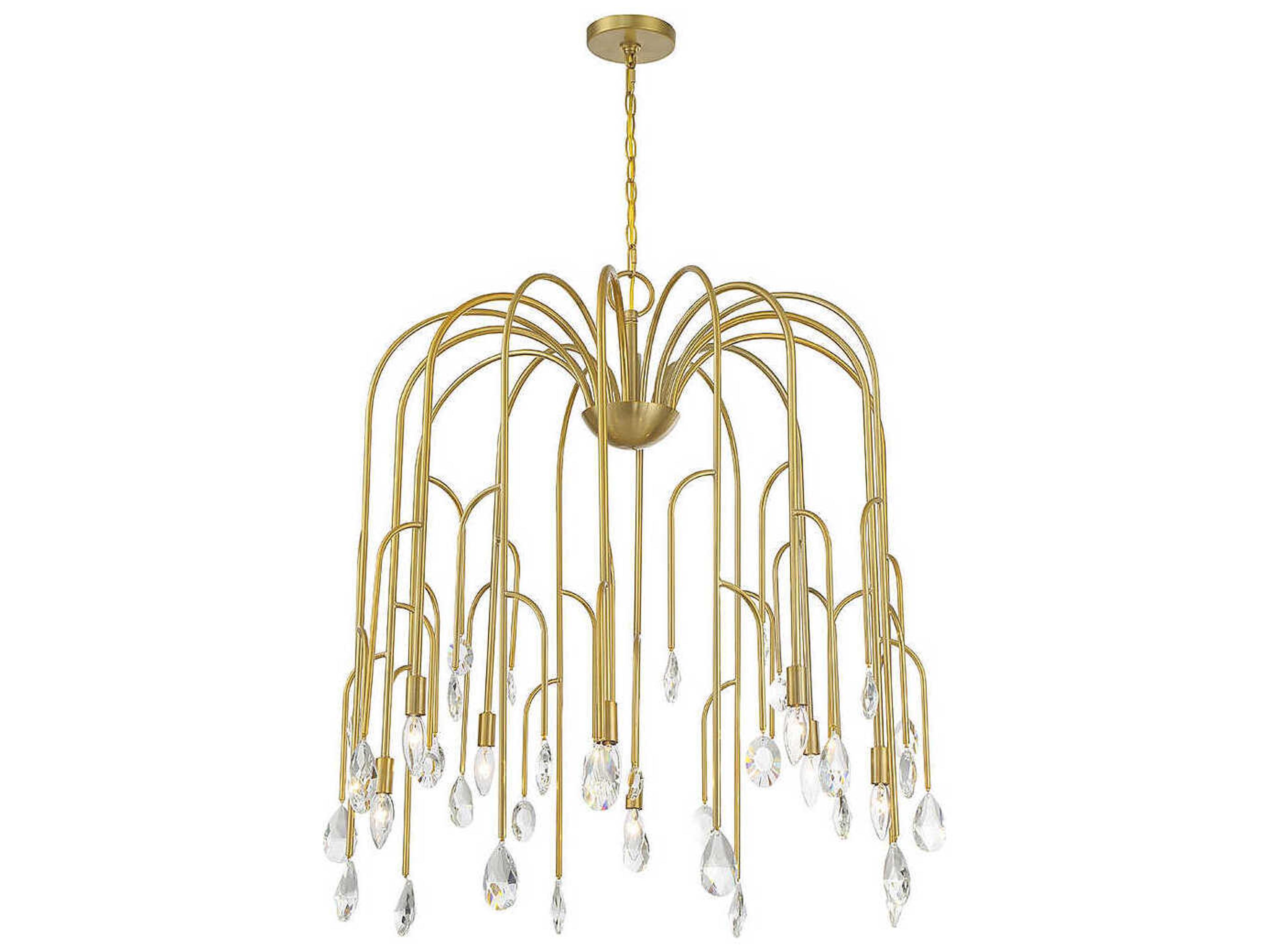 Savoy House Anholt 8-Light Noble Brass Crystal Chandelier