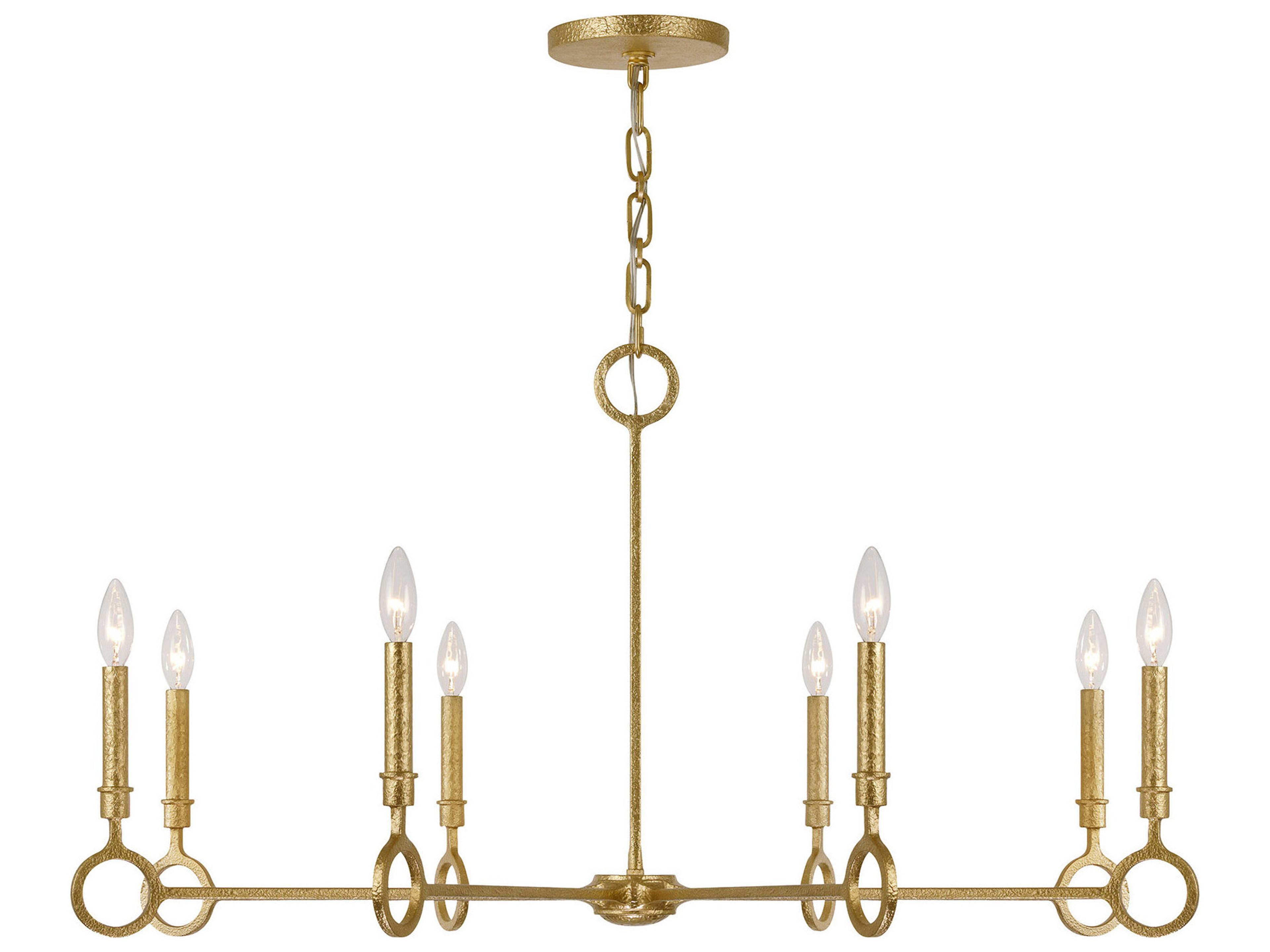 Noah 8-Light Gold Armory Traditional Candelabra Chandelier