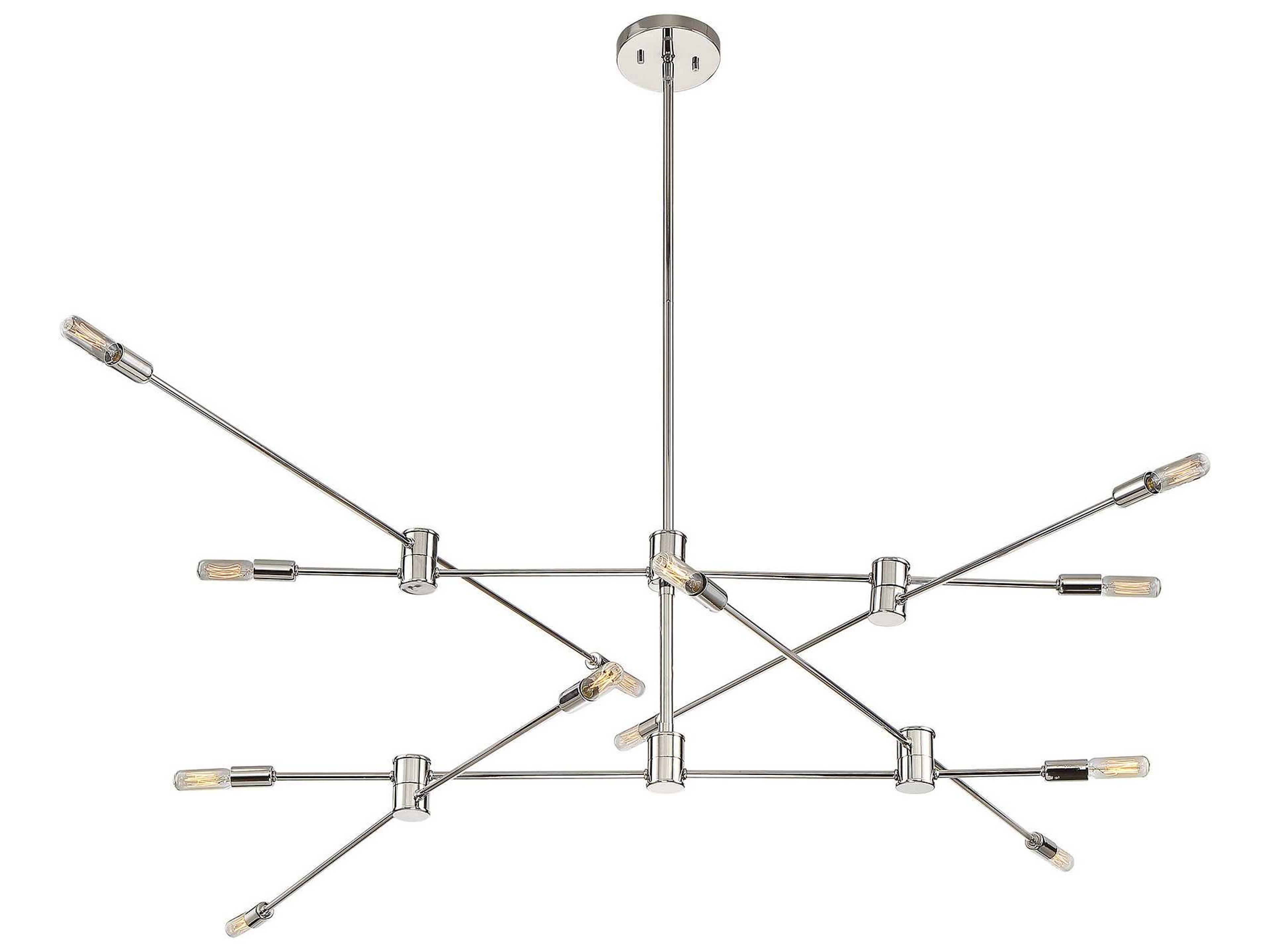 Savoy House Lyrique 12-Light Polished Nickel Pendant