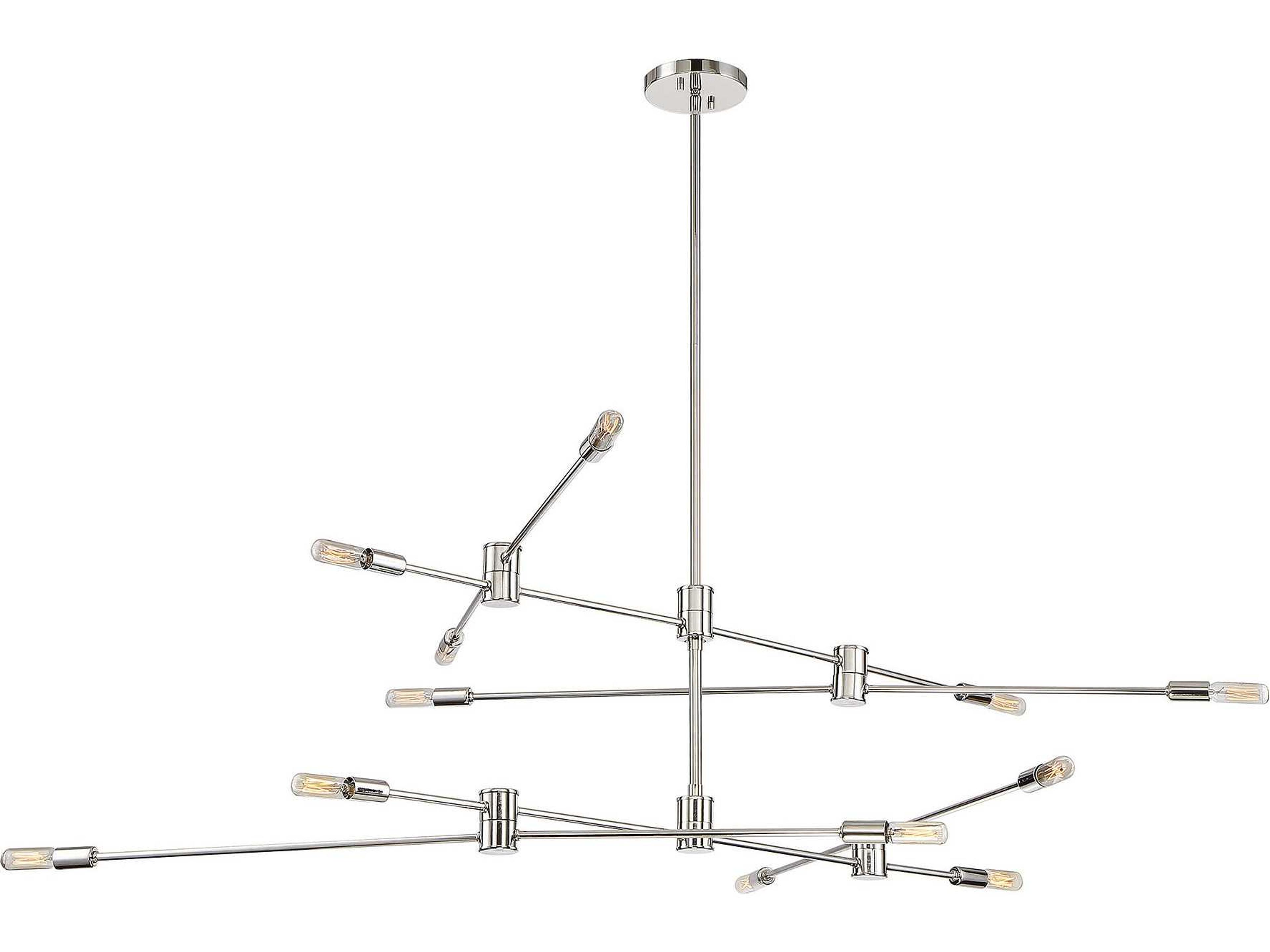Savoy House Lyrique 12-Light Polished Nickel Pendant