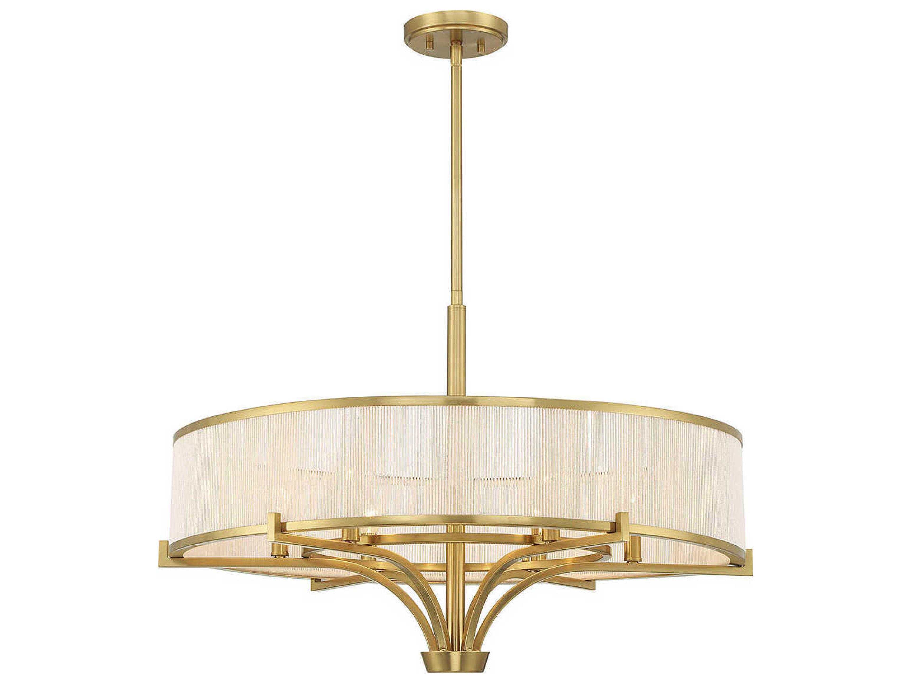 Savoy House Wynwood 6-Light Warm Brass Chandelier