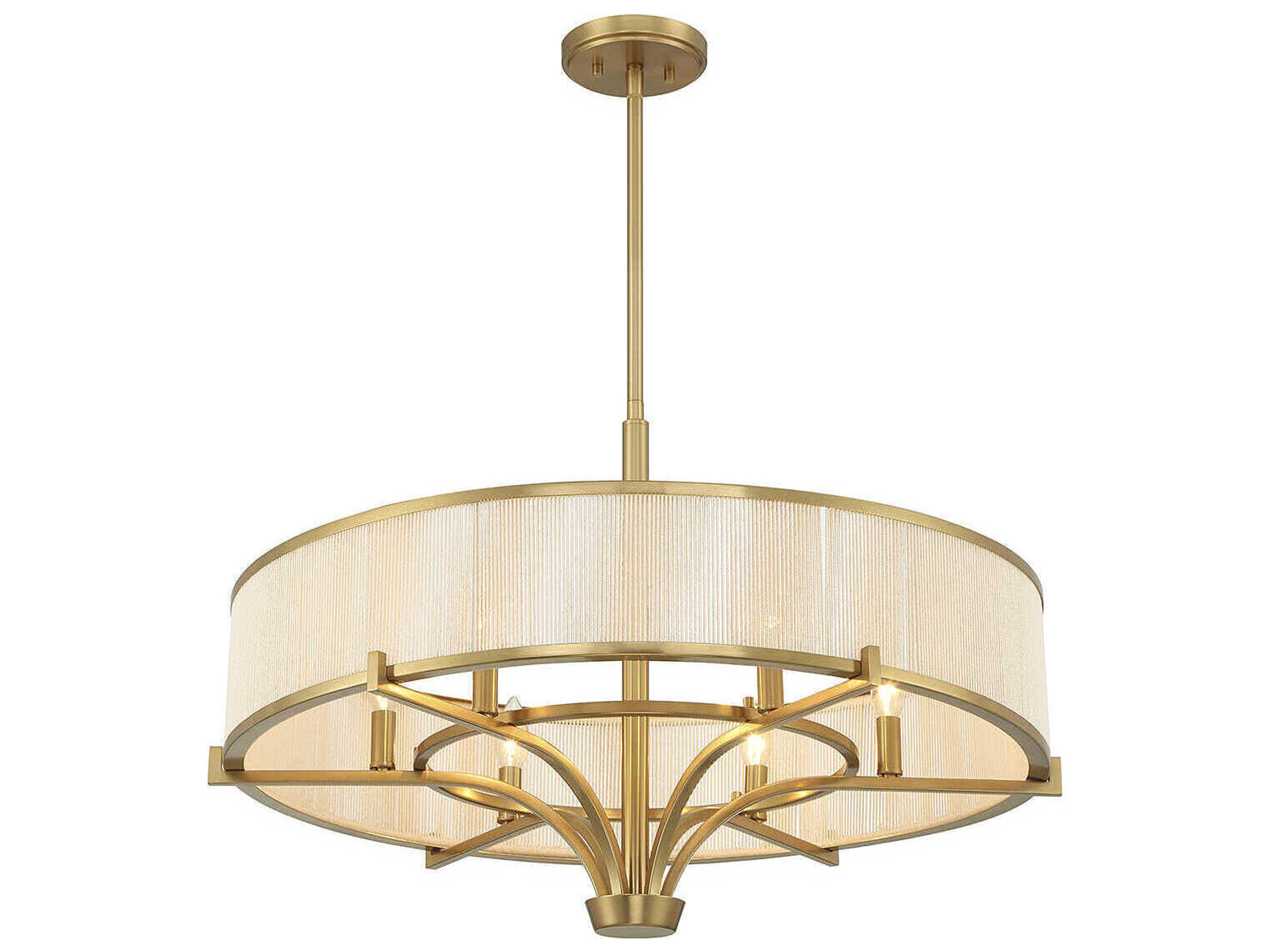 Savoy House Wynwood 6-Light Warm Brass Chandelier