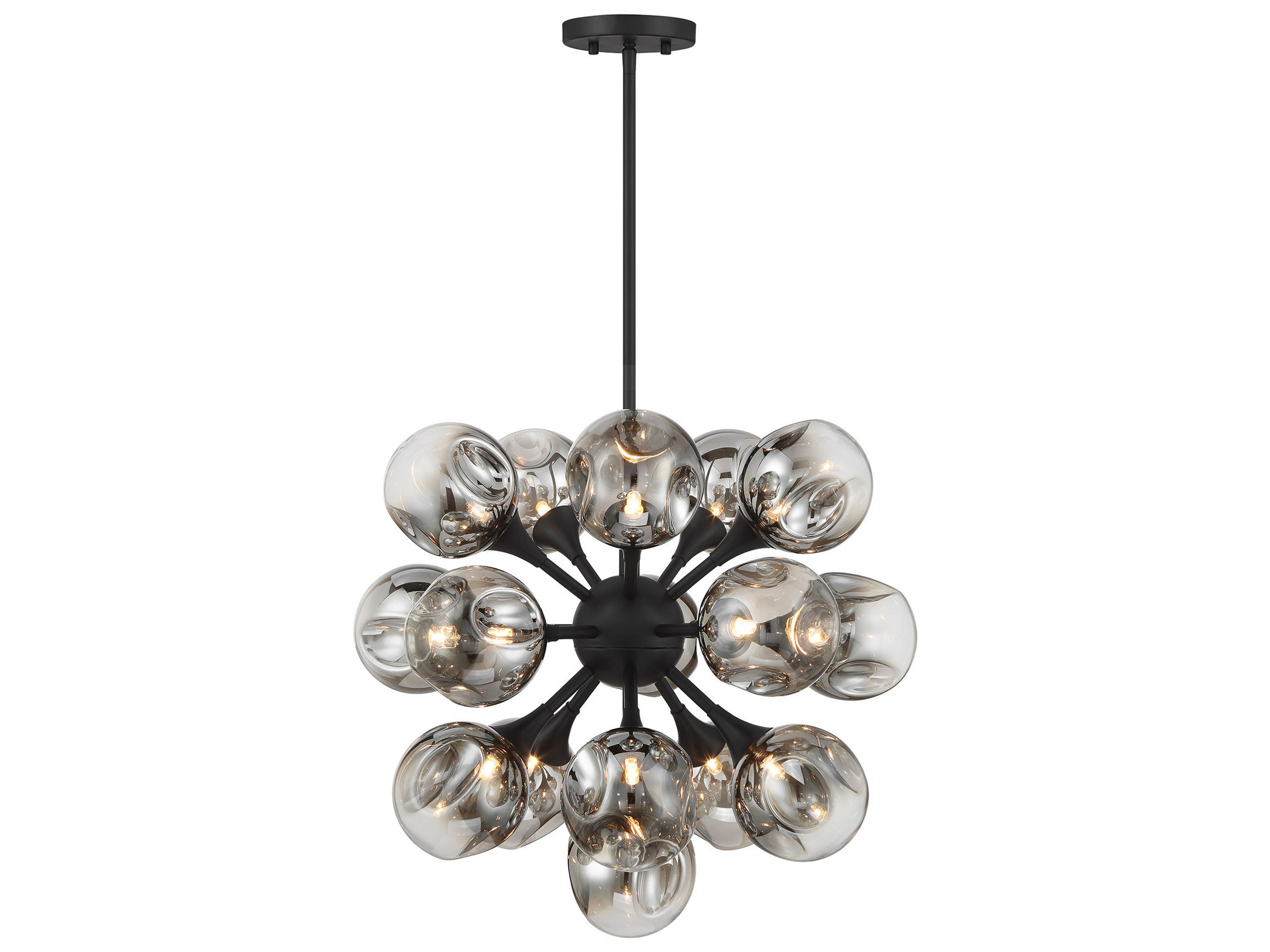 Matisse 16-Light Matte Black Globe Sputnik Chandelier