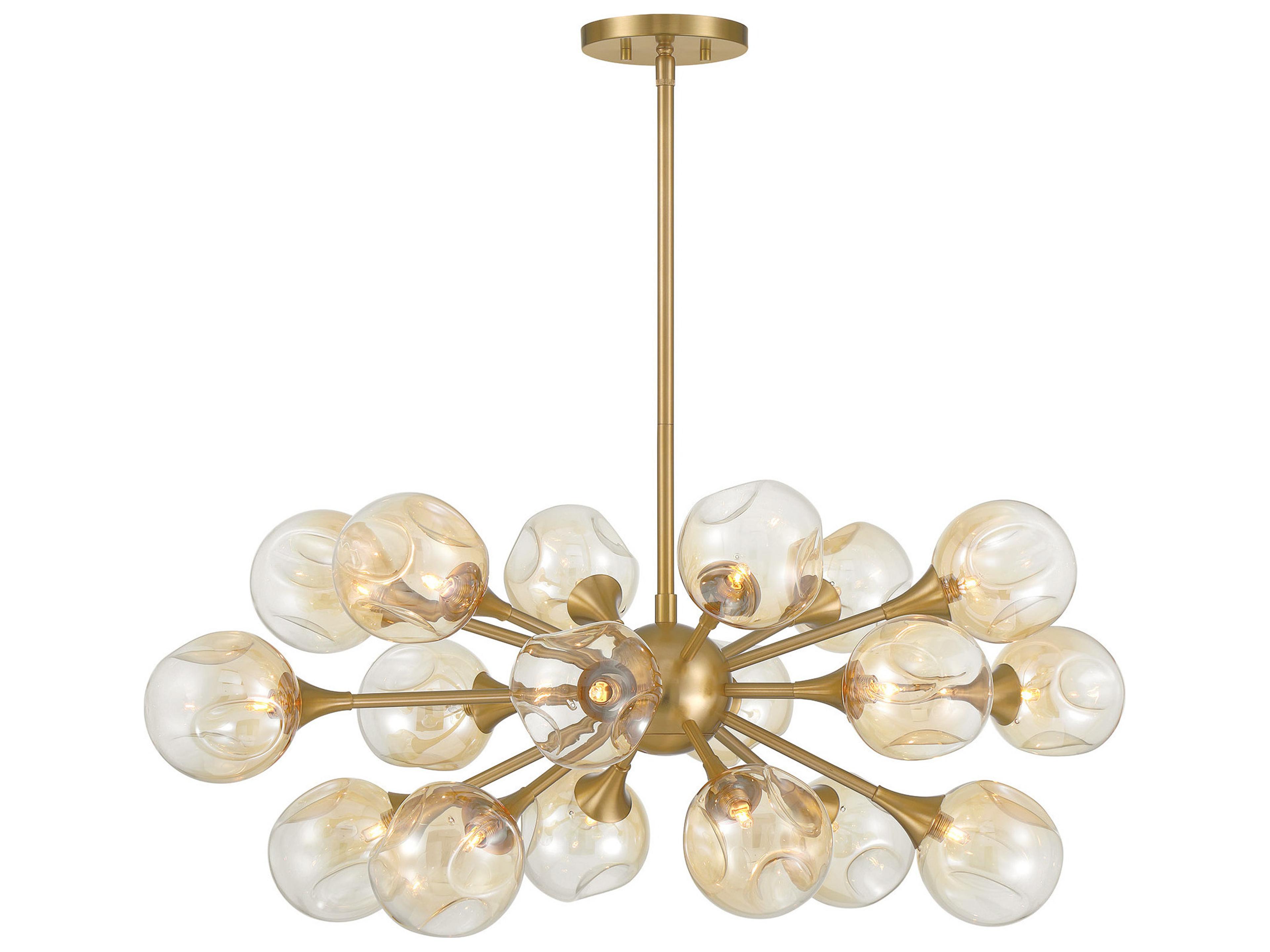 Matisse 18-Light Warm Brass Globe Sputnik Island Pendant