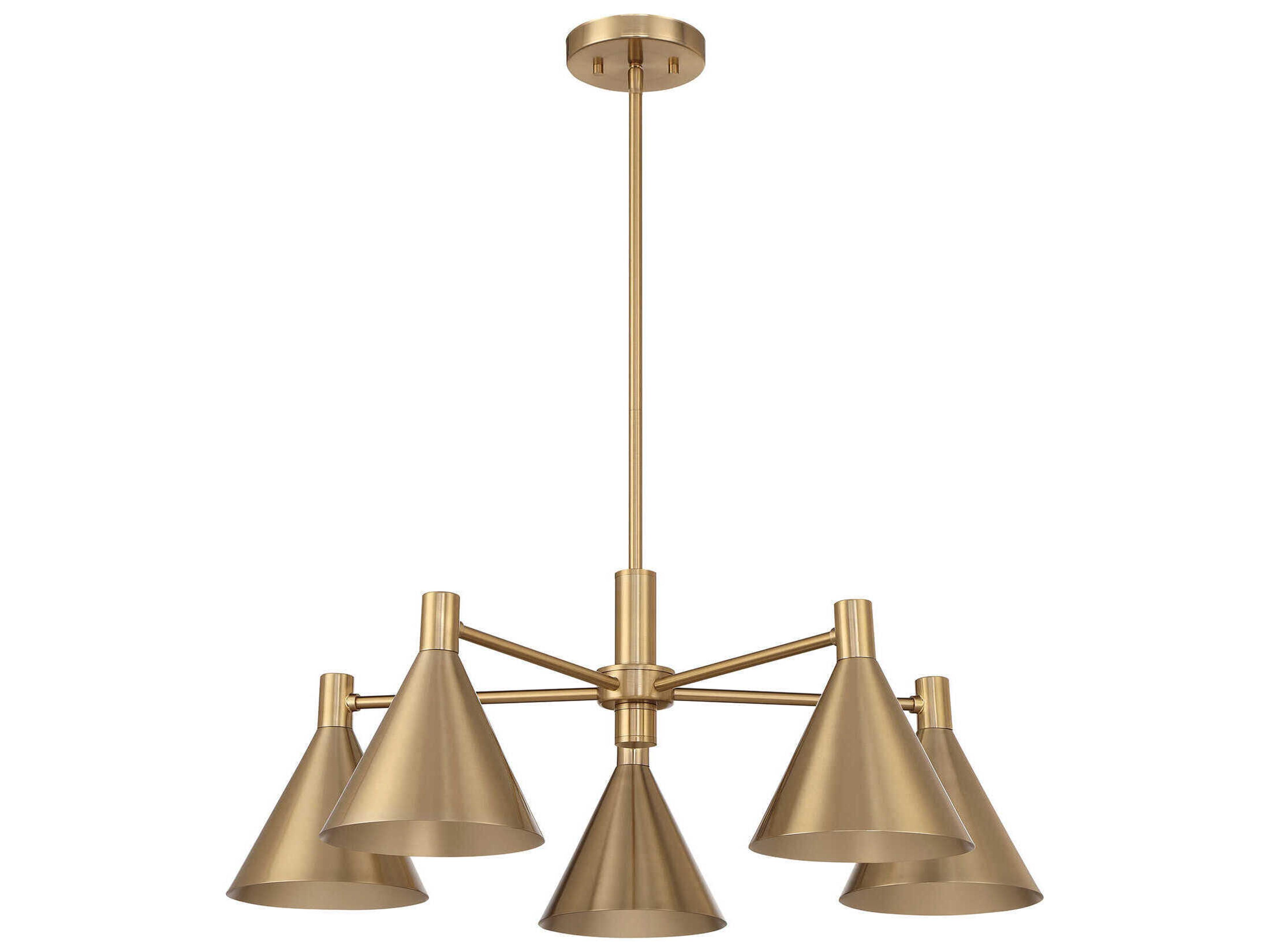 Savoy House Pharos 5-Light Noble Brass Chandelier