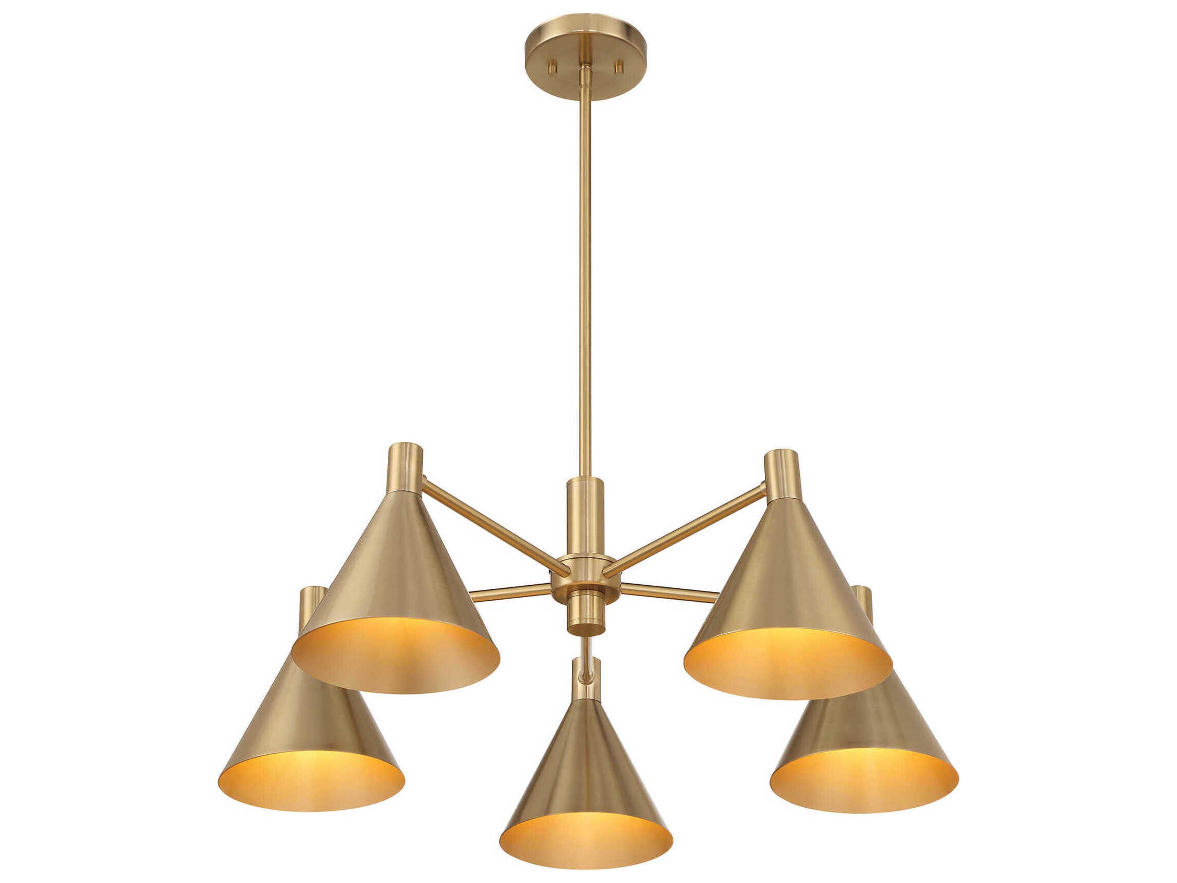 Savoy House Pharos 5-Light Noble Brass Chandelier