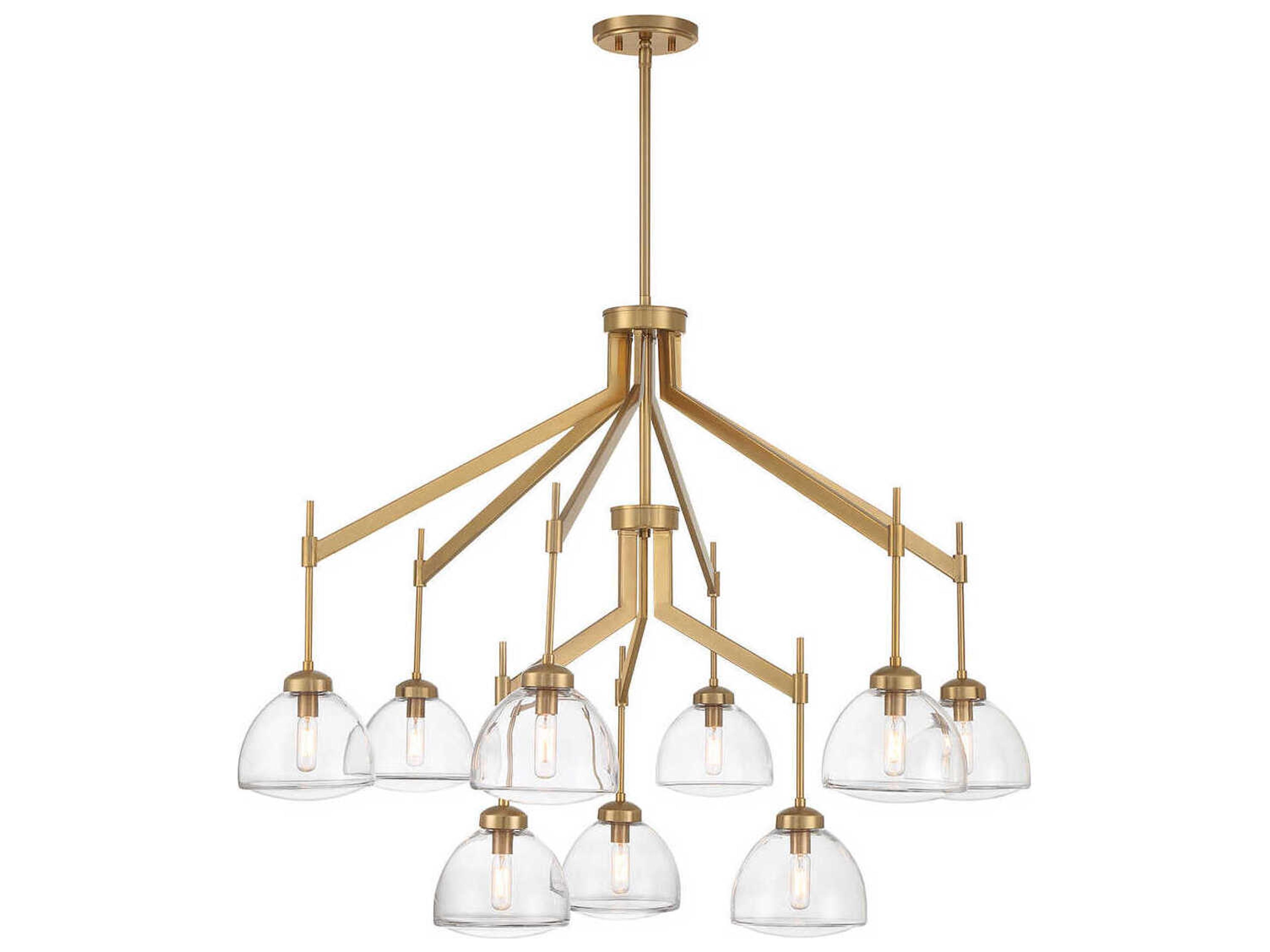 Corbin 9-Light Warm Brass Sputnik Chandelier