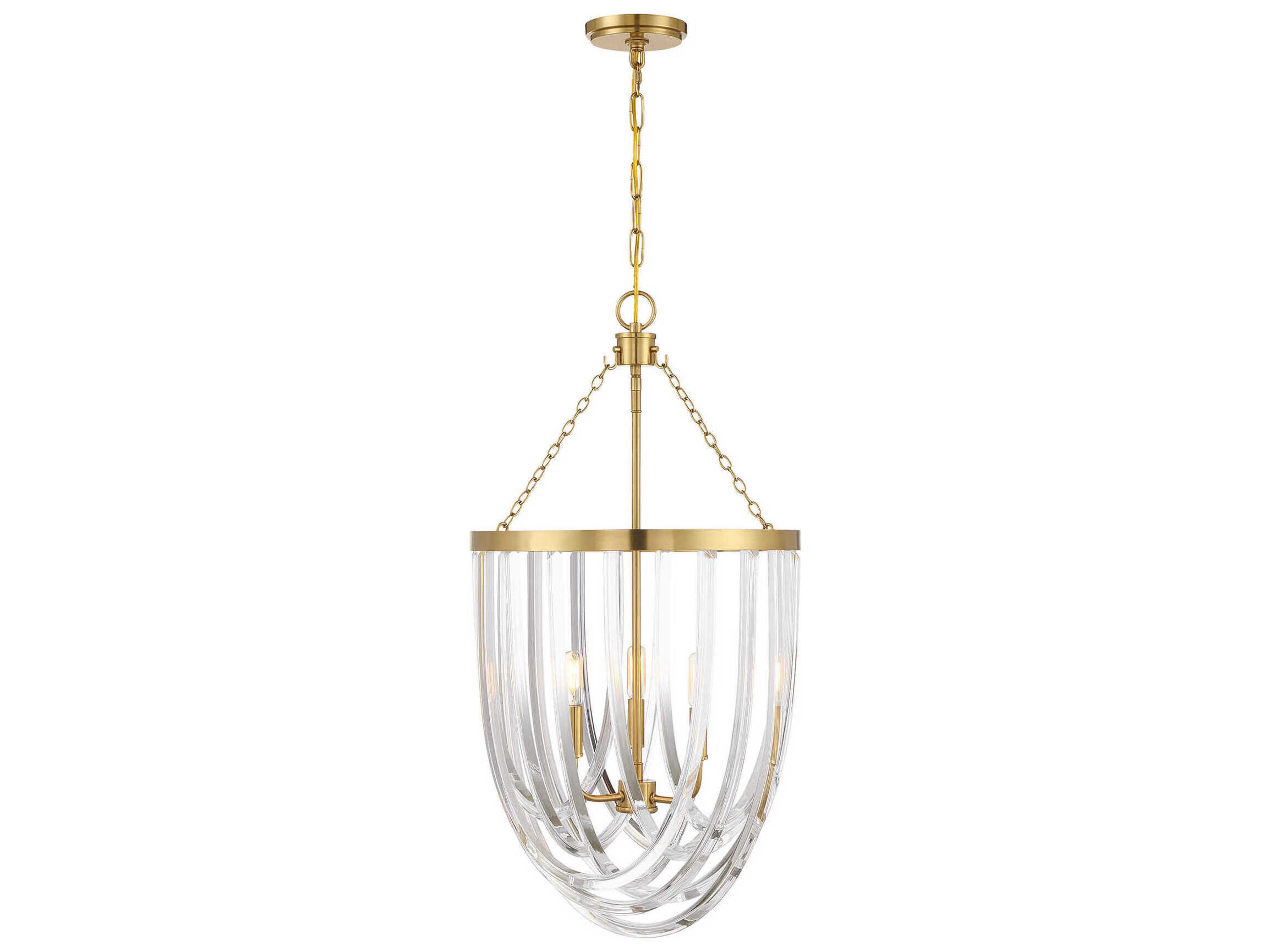 Jennings 3-Light Warm Brass Pendant