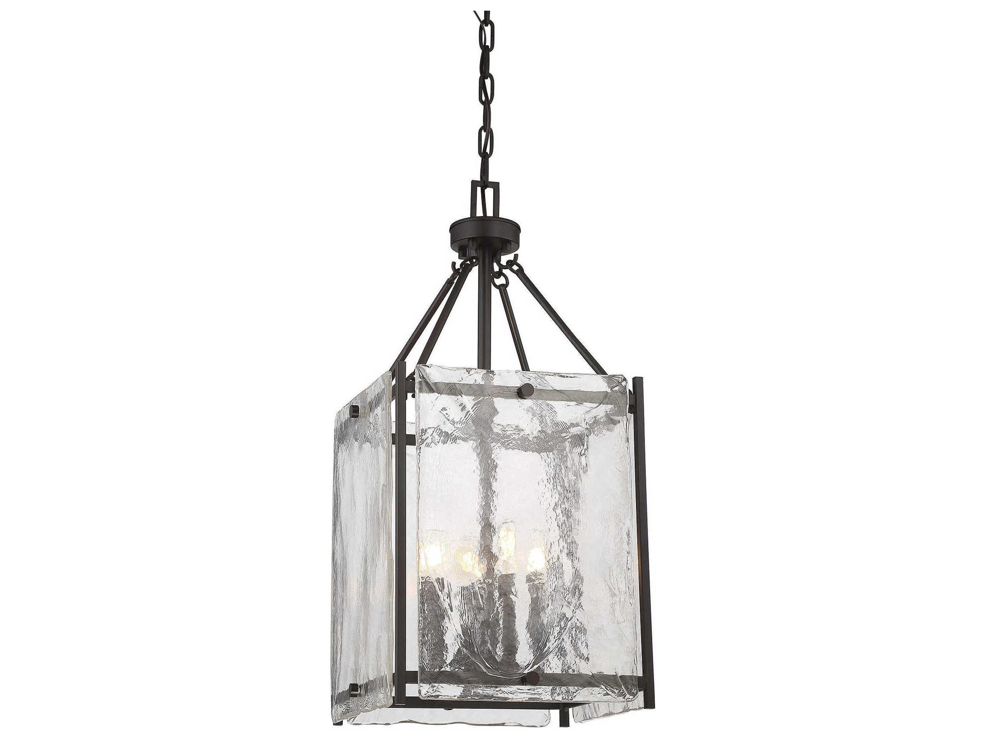 Glenwood 4-Light English Bronze Glass Chandelier
