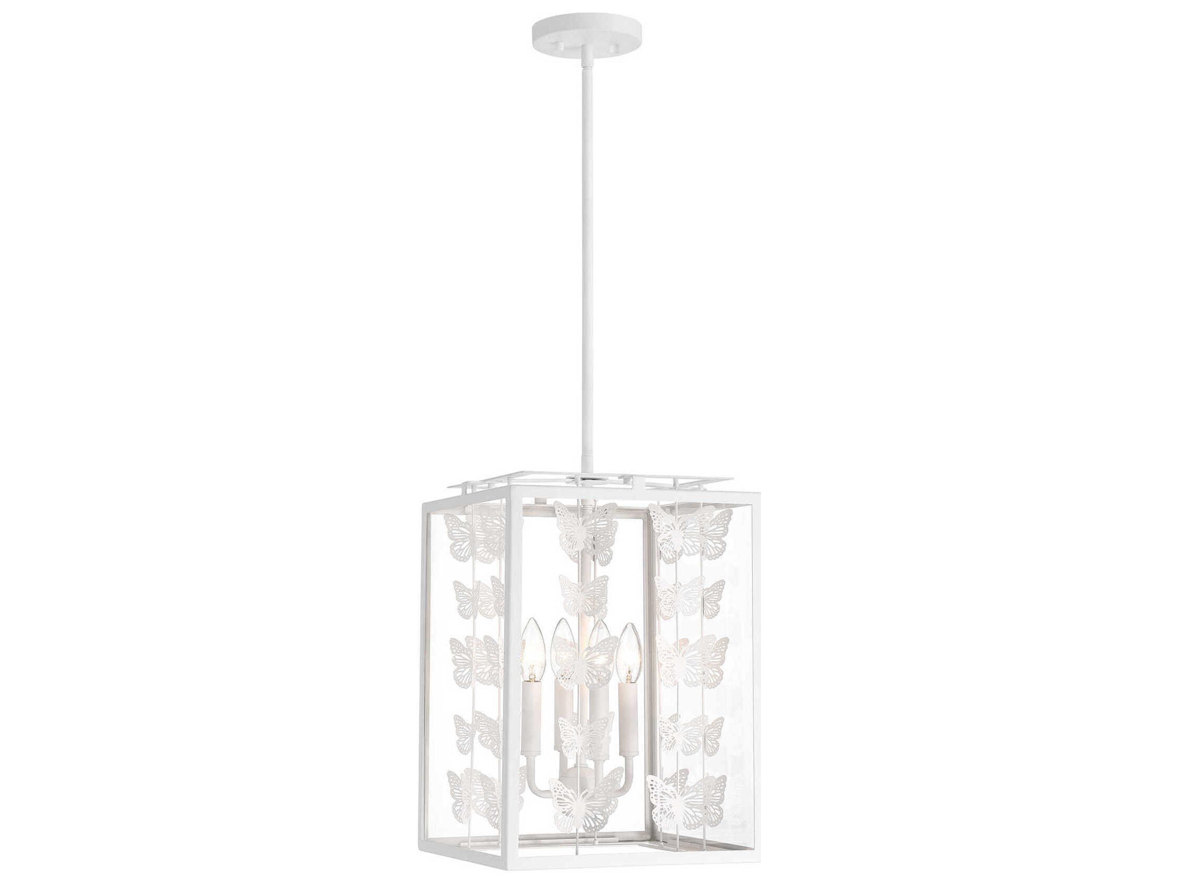 Birch 4-Light Bisque White Mini Pendant