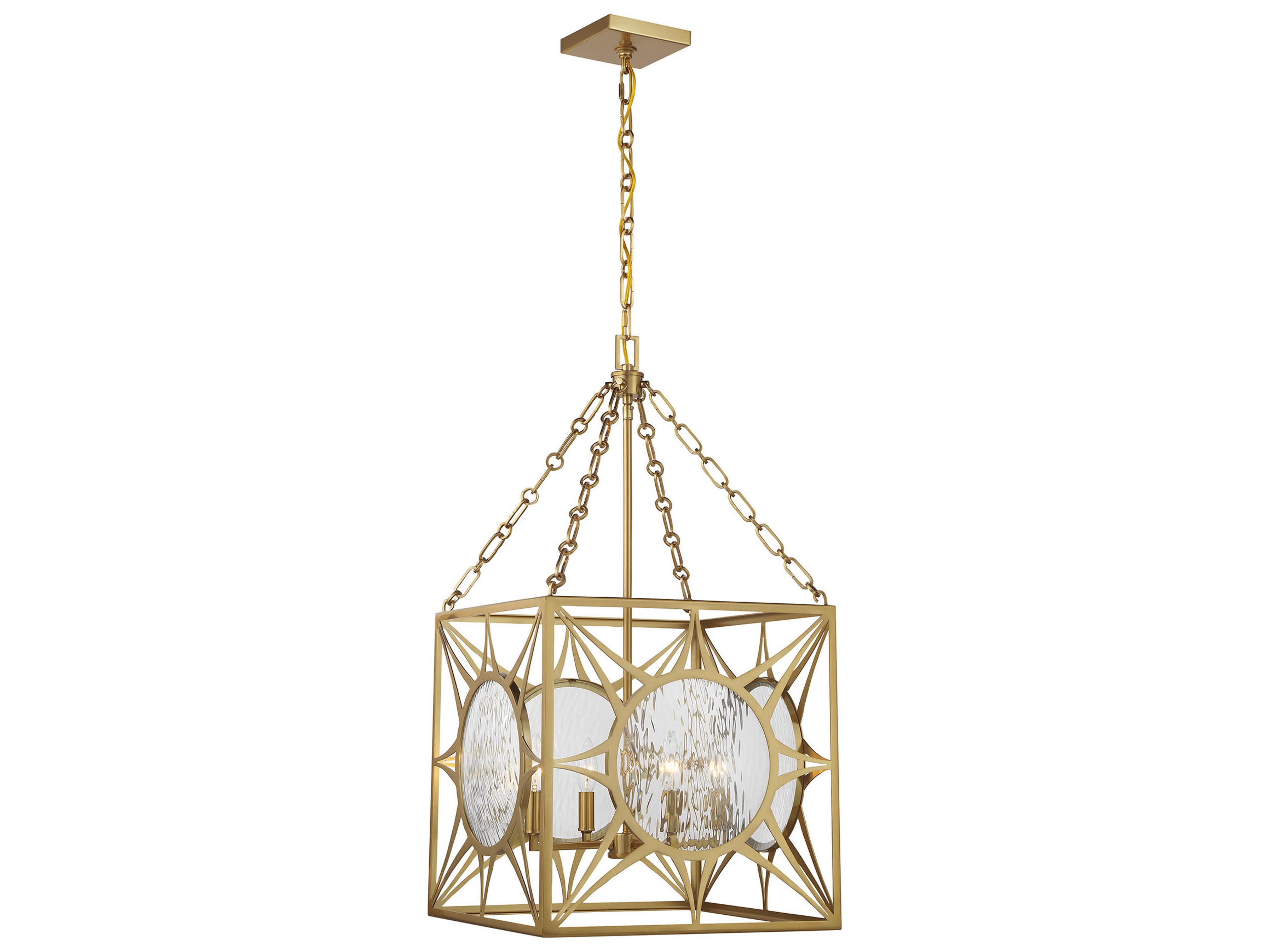 Balfour 4-Light Warm Brass Geometric Pendant