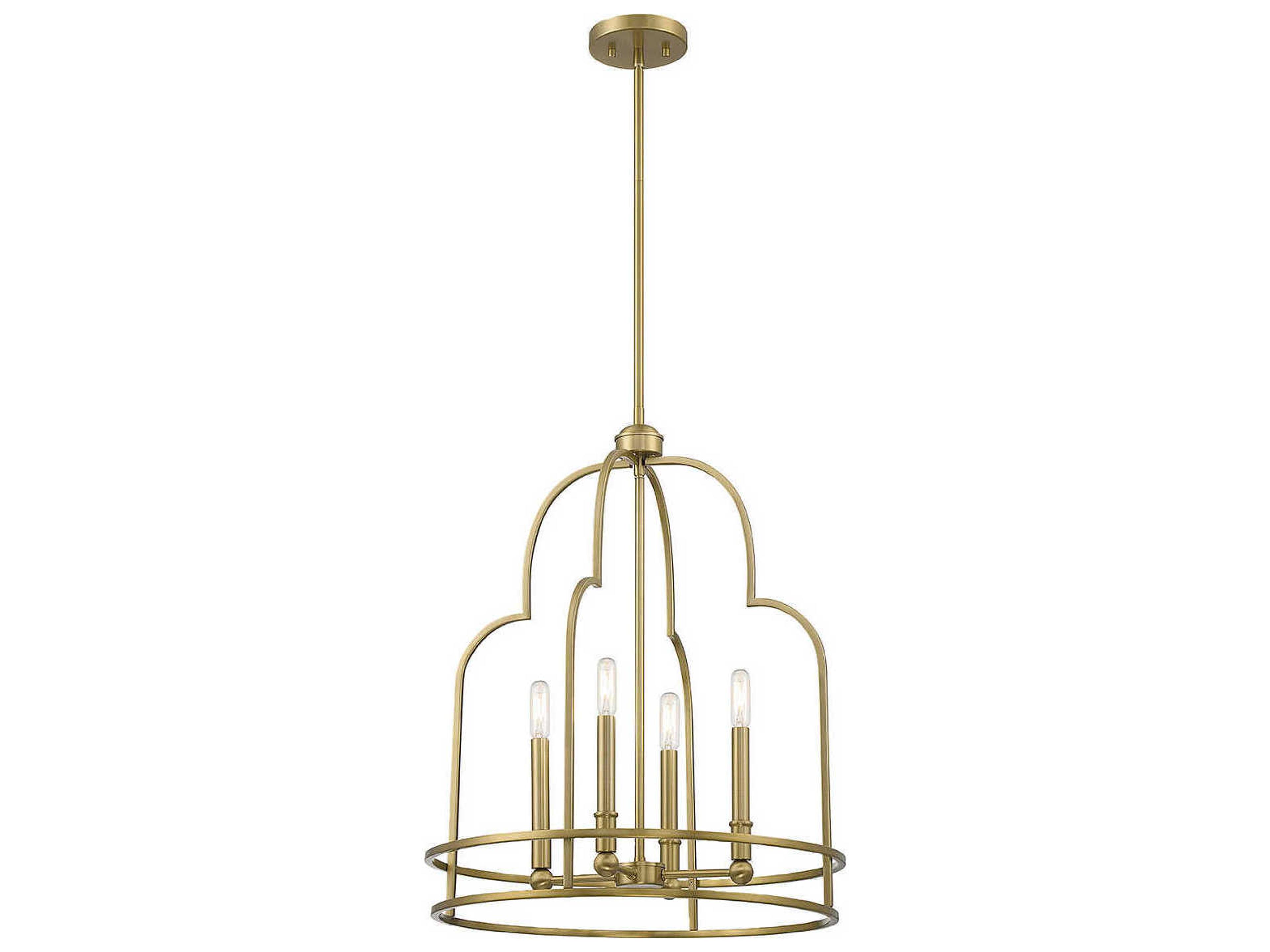 Savoy House Diplomat 4-Light Warm Brass Chandelier