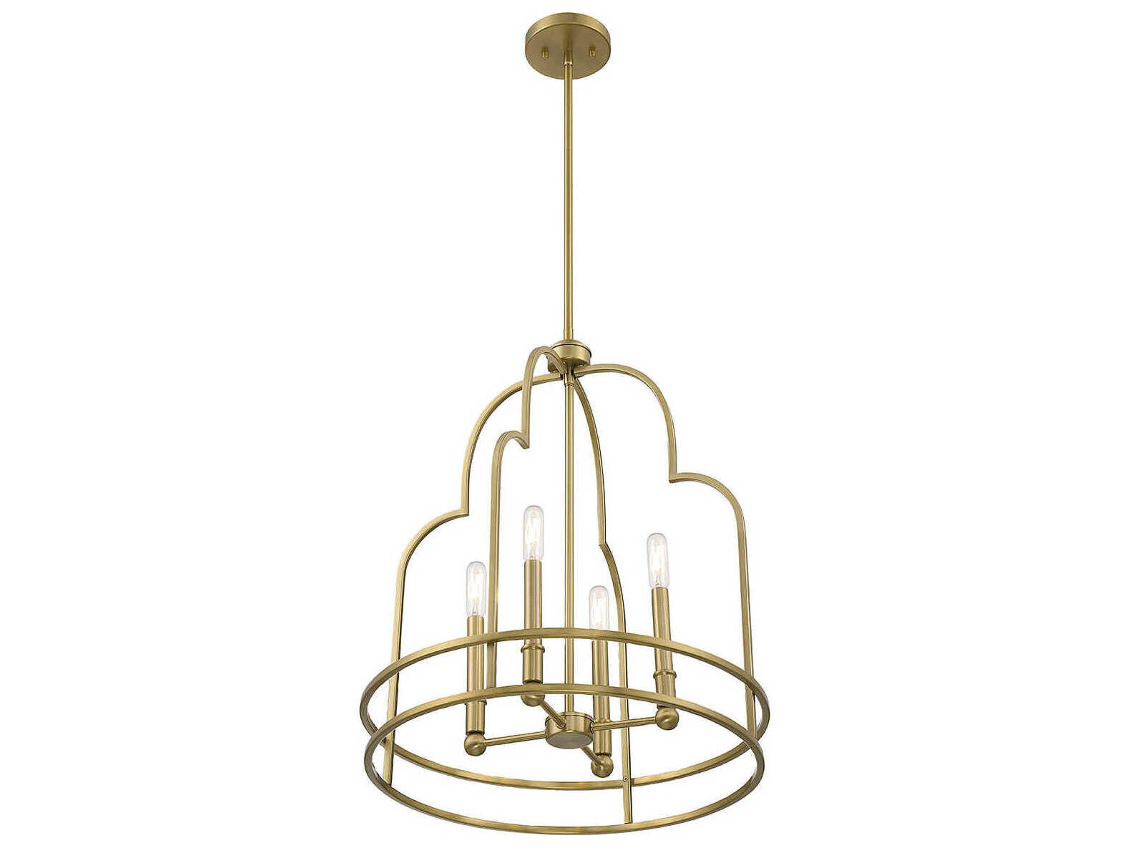 Savoy House Diplomat 4-Light Warm Brass Chandelier