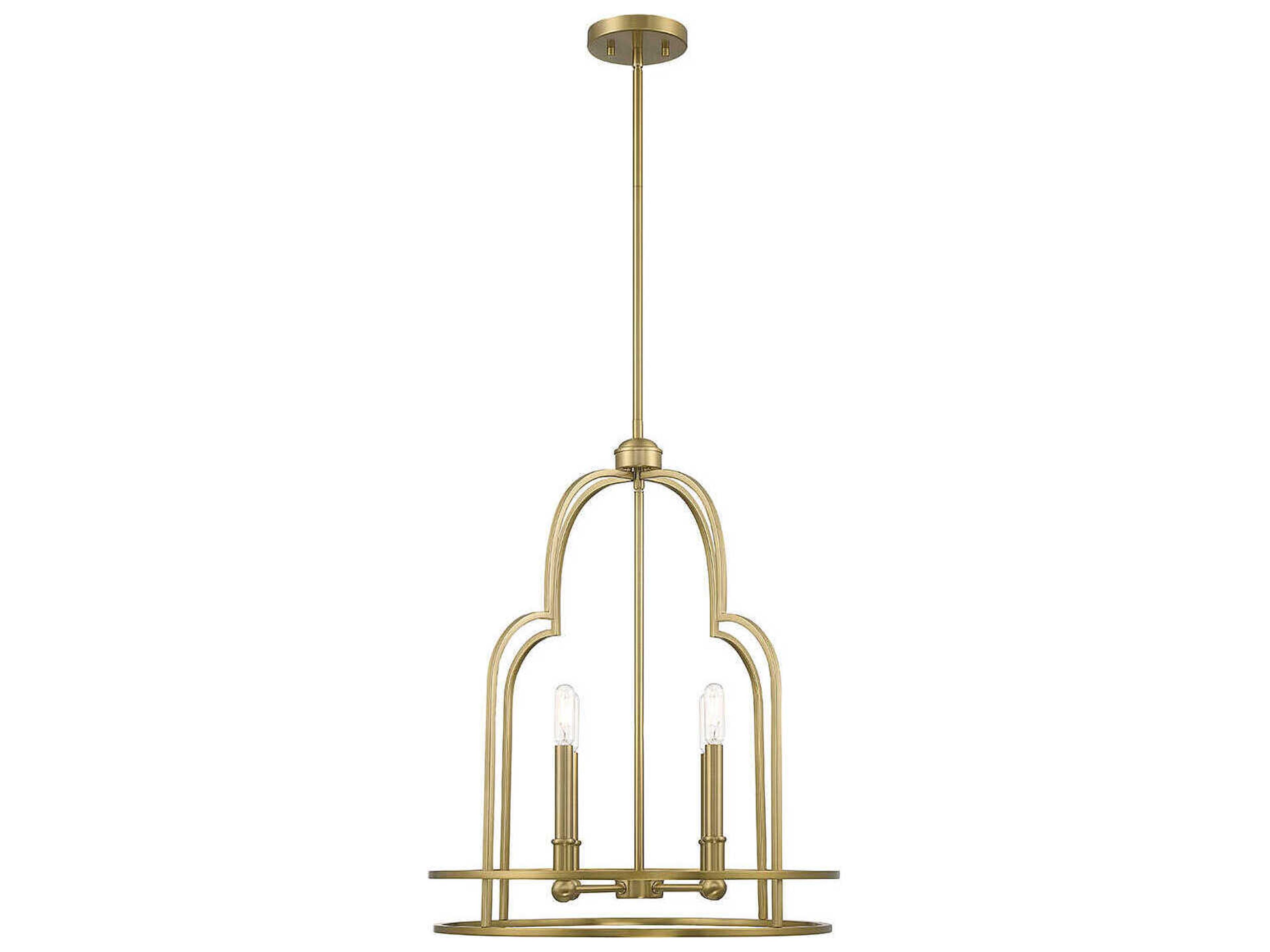 Savoy House Diplomat 4-Light Warm Brass Chandelier