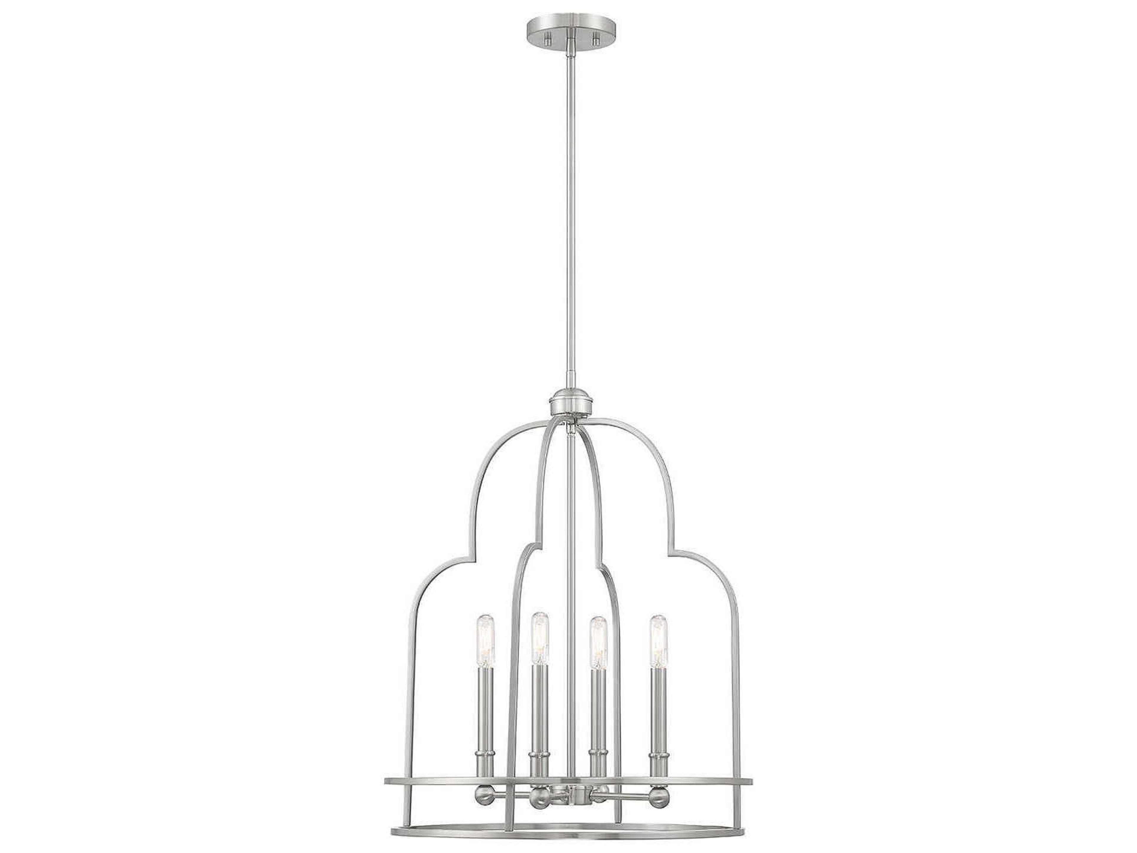 Diplomat 4-Light Satin Nickel Chandelier