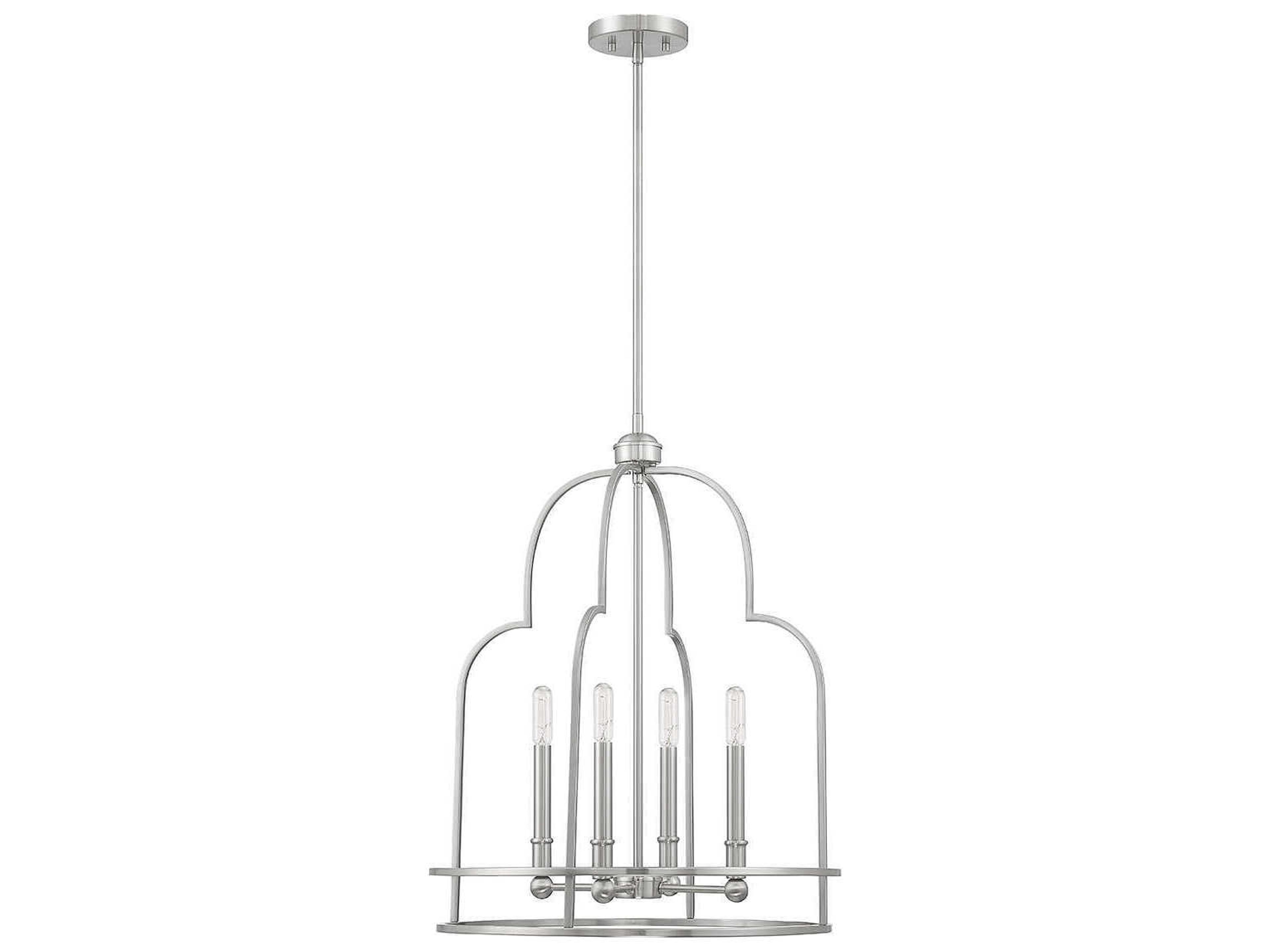 Savoy House Diplomat 4-Light Satin Nickel Chandelier