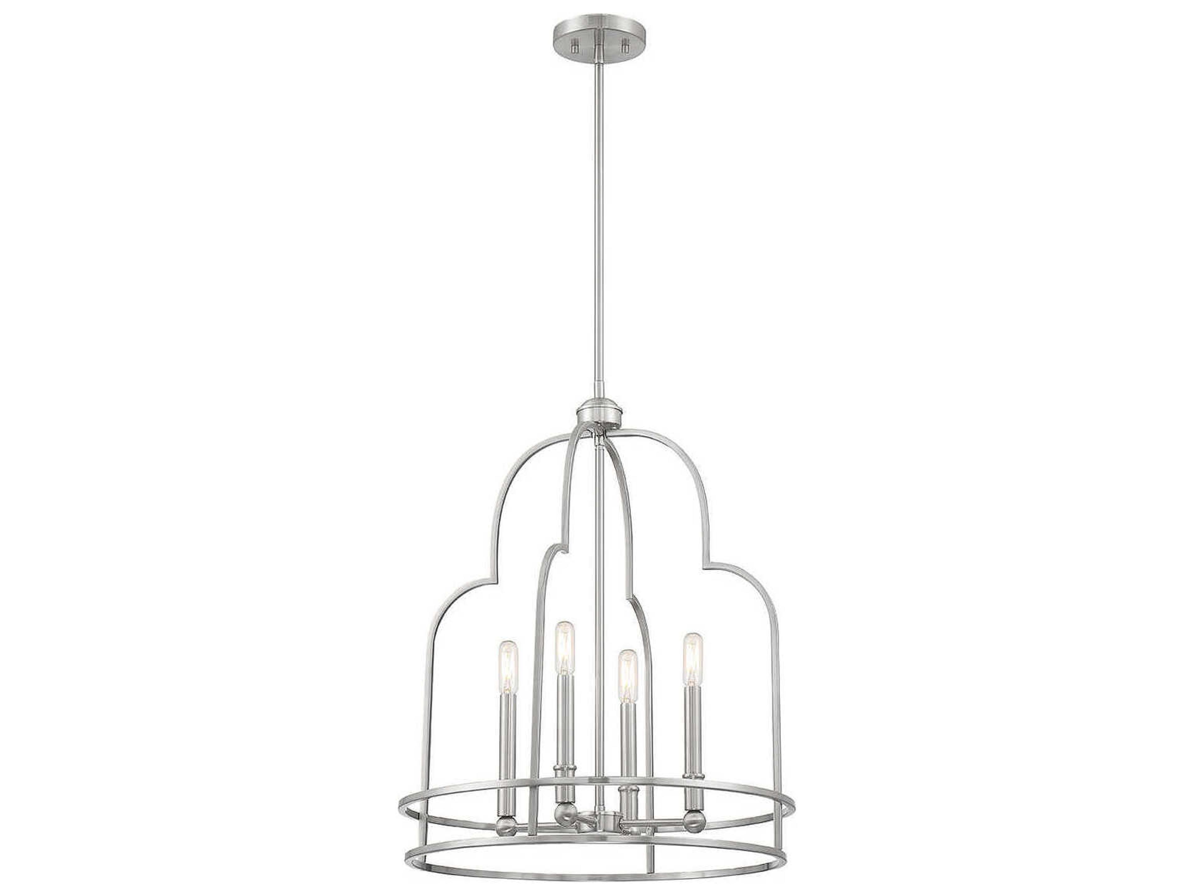 Savoy House Diplomat 4-Light Satin Nickel Chandelier