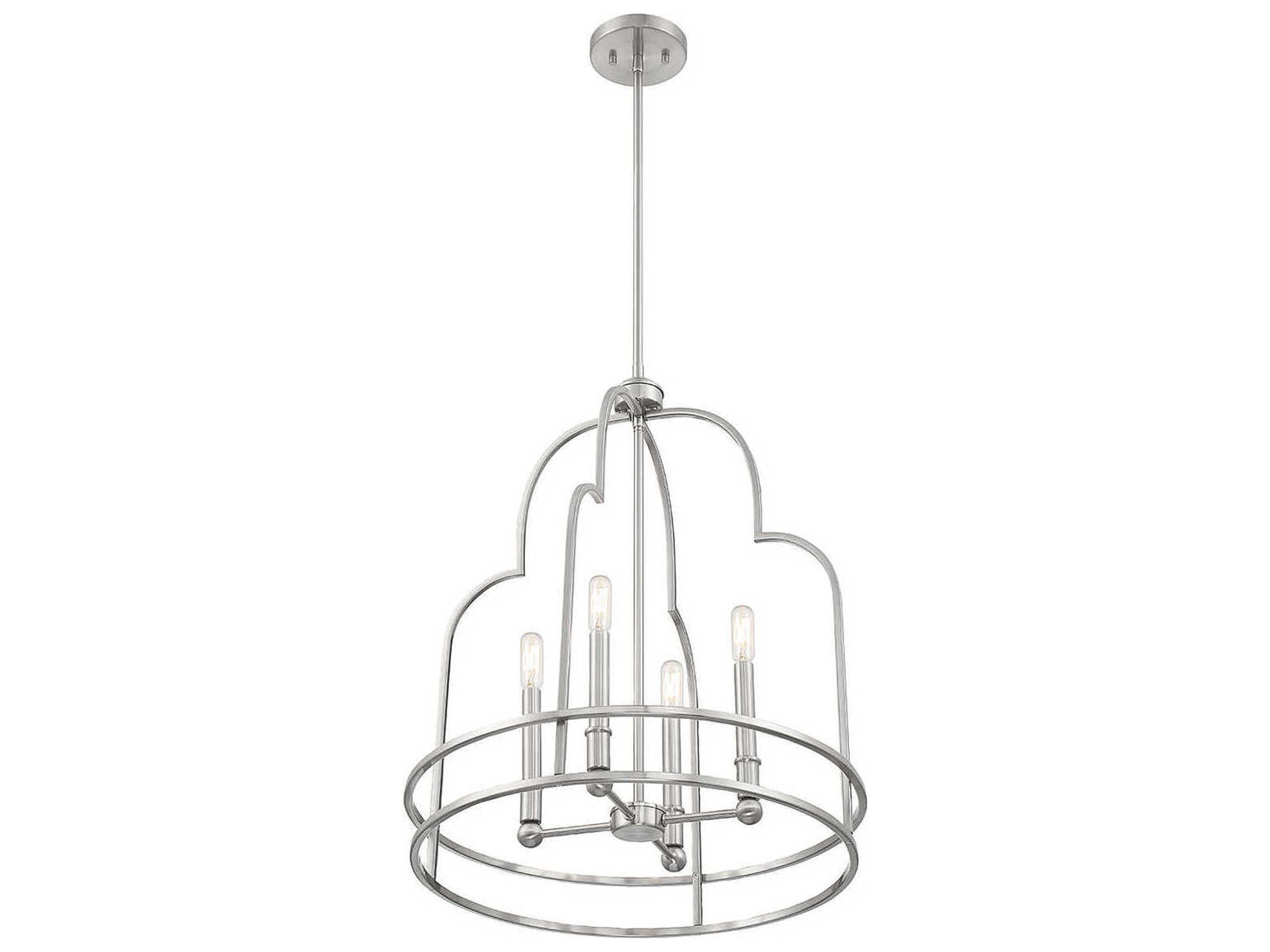 Savoy House Diplomat 4-Light Satin Nickel Chandelier