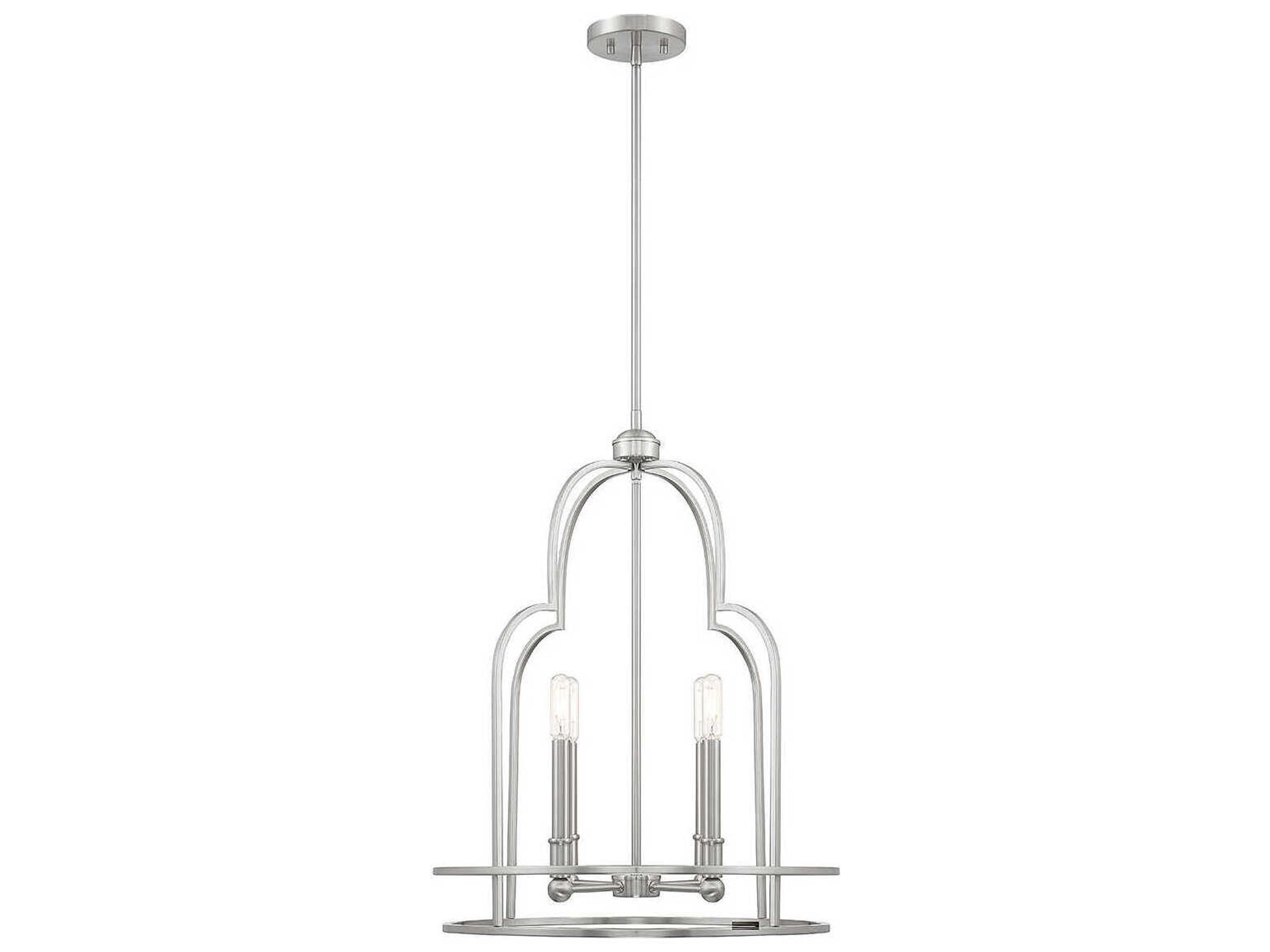 Savoy House Diplomat 4-Light Satin Nickel Chandelier